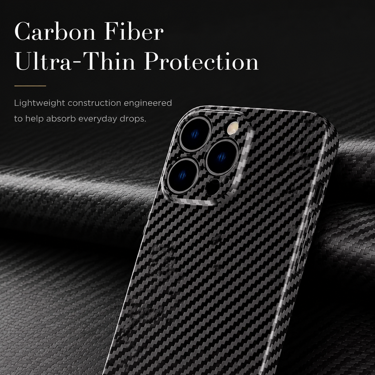 Premium iPhone Case Ultra Thin Carbon Fiber Matte Cover 0.2mm Lightweight Scratch Resistant Design