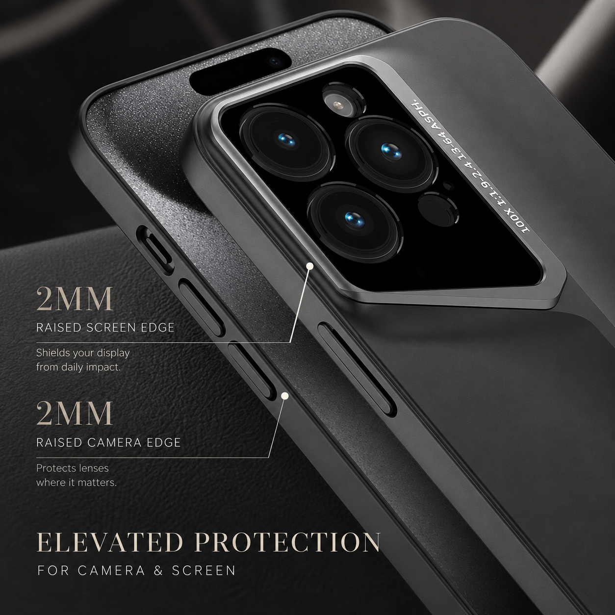 Premium iPhone Case Ultra Thin Titanium Blade Cover Shockproof Lens Protection Lightweight PC Protective Case