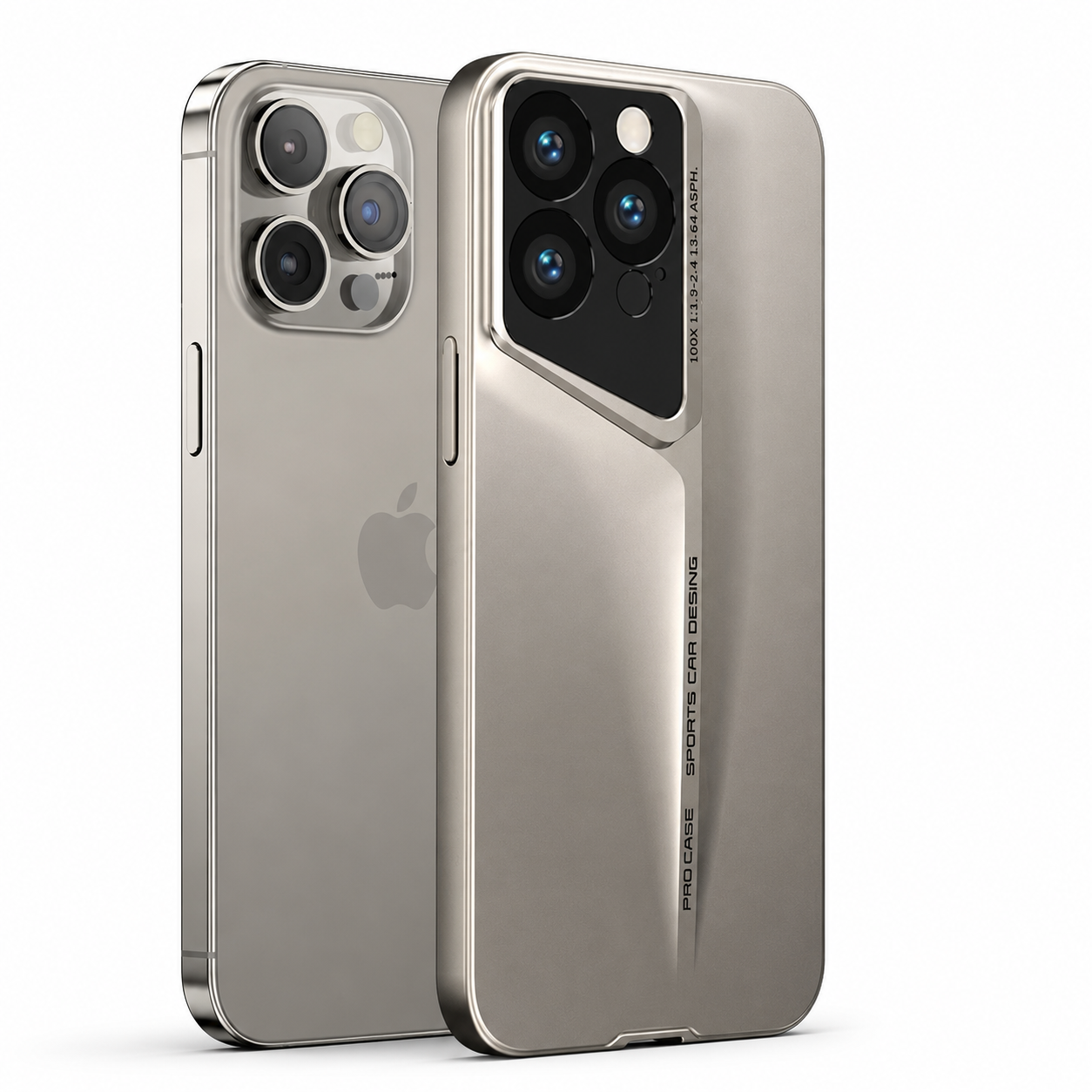 Premium iPhone Case Ultra Thin Titanium Blade Cover Shockproof Lens Protection Lightweight PC Protective Case