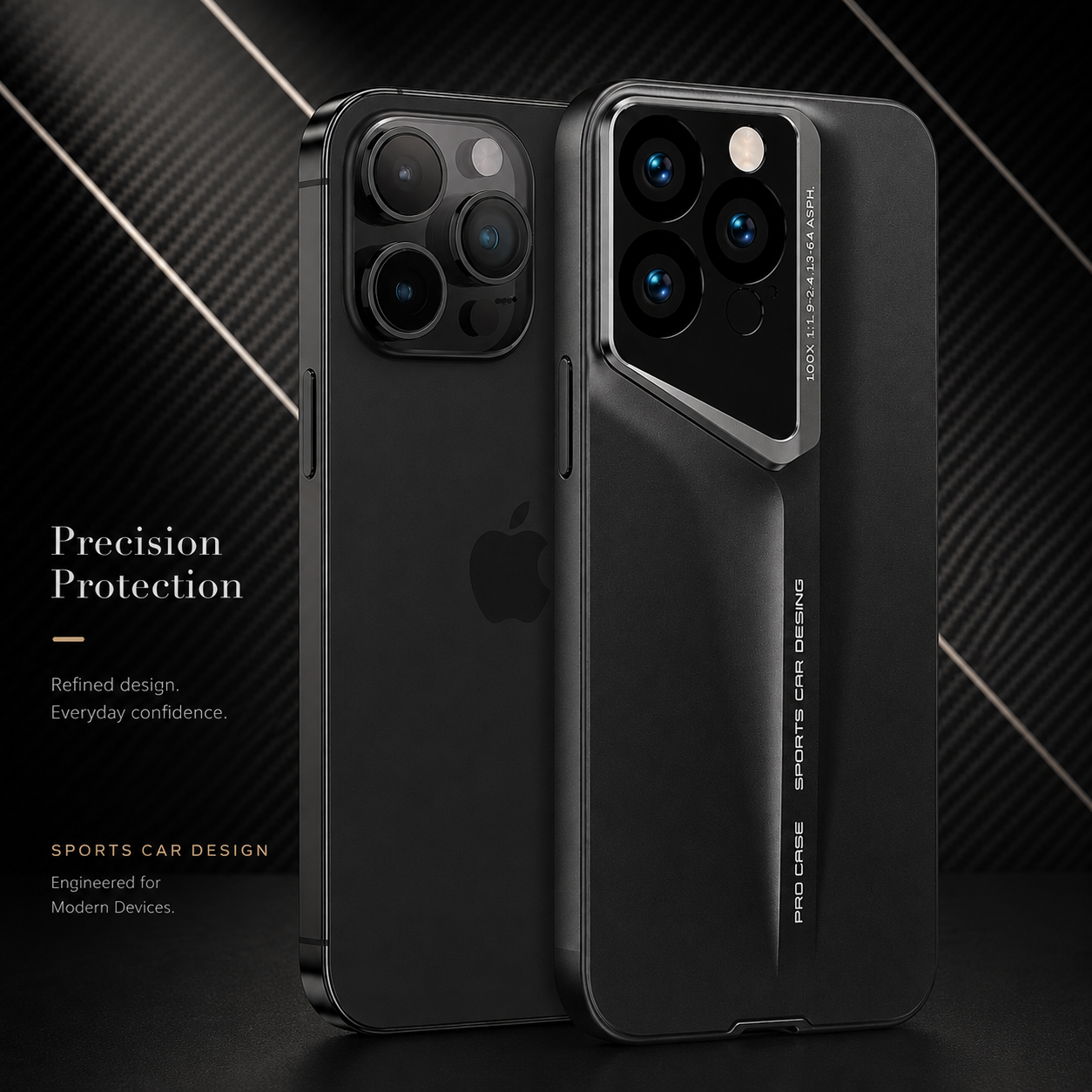 Premium iPhone Case Ultra Thin Titanium Style Cover Shockproof Lens Protection Non Slip Lightweight Protective Case