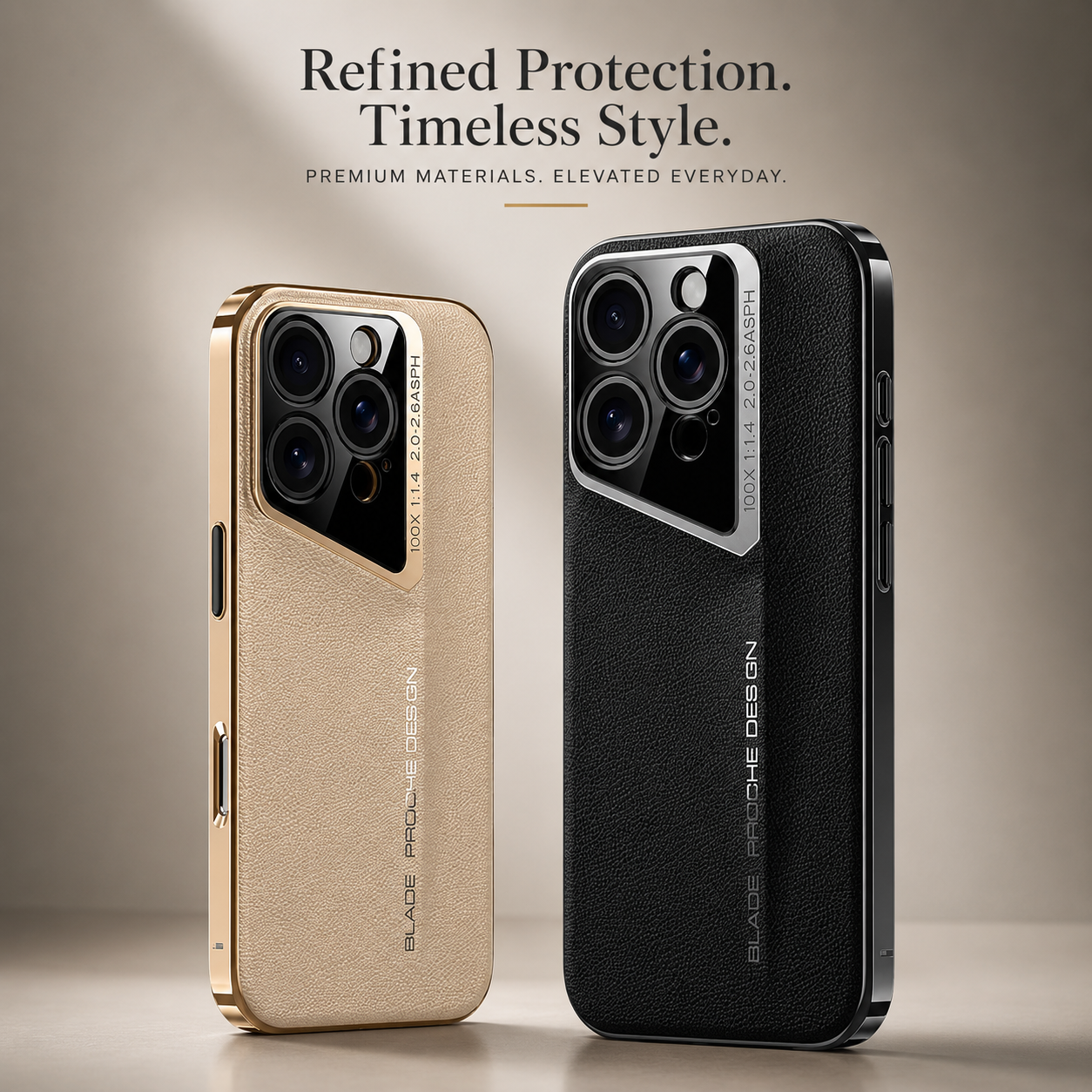 Premium iPhone Case Ultra Thin Titanium Style Cover Shockproof Lens Protection Non Slip Lightweight Protective Case