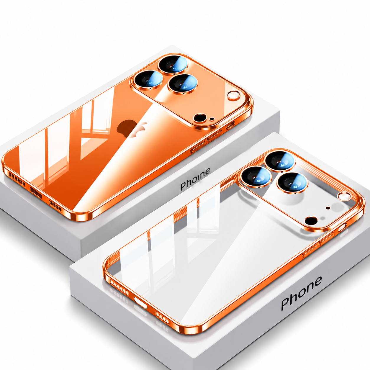 Premium iPhone Case Ultra Thin Transparent TPU Cover Full Lens Protection Shockproof Anti Fingerprint Non Slip Design