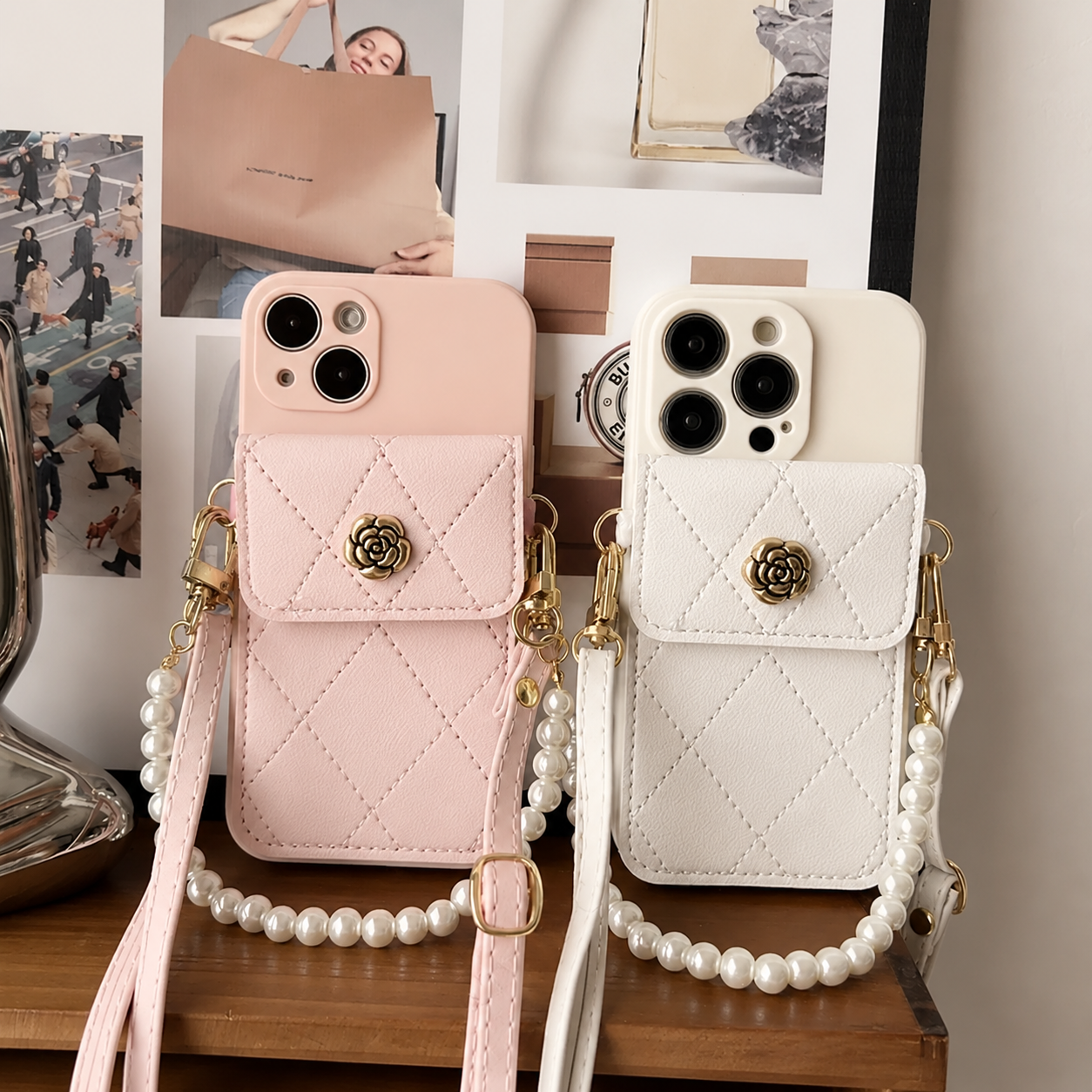 Premium iPhone Case Wallet MagSafe Compatible Crossbody Strap Cover Card Holder Slim Protection