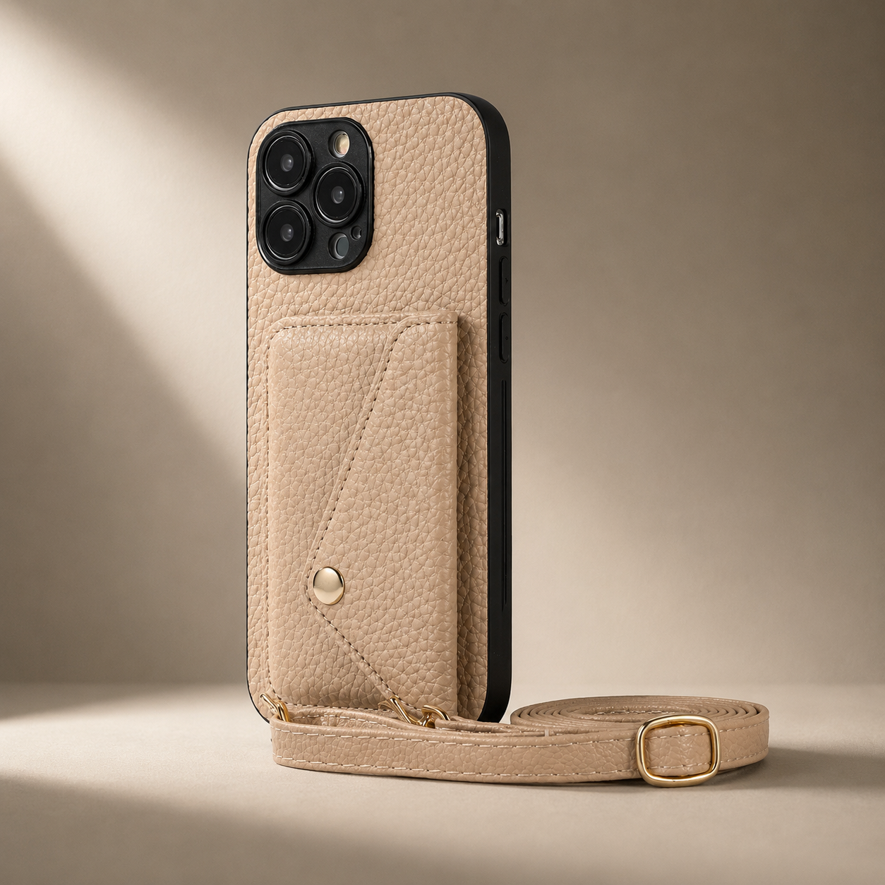 Premium iPhone Case Wallet MagSafe Compatible Crossbody Strap Leather Cover Card Holder Protection