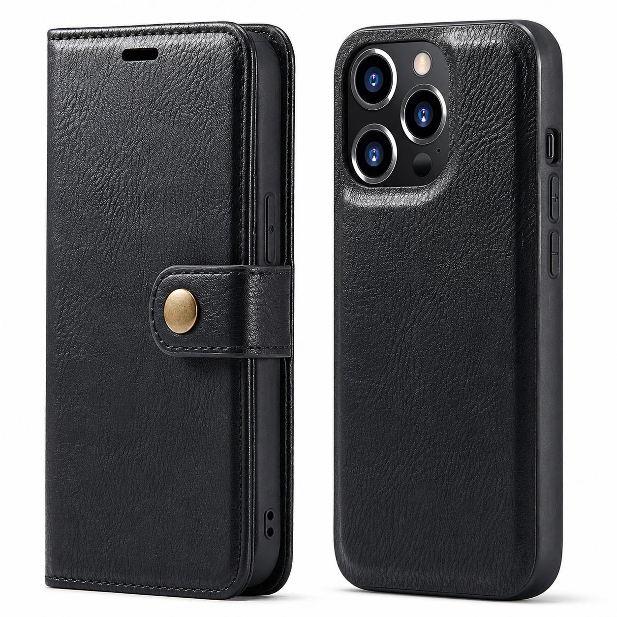 Premium iPhone Case Wallet MagSafe Compatible Detachable Magnetic Leather Cover Card Holder Protection