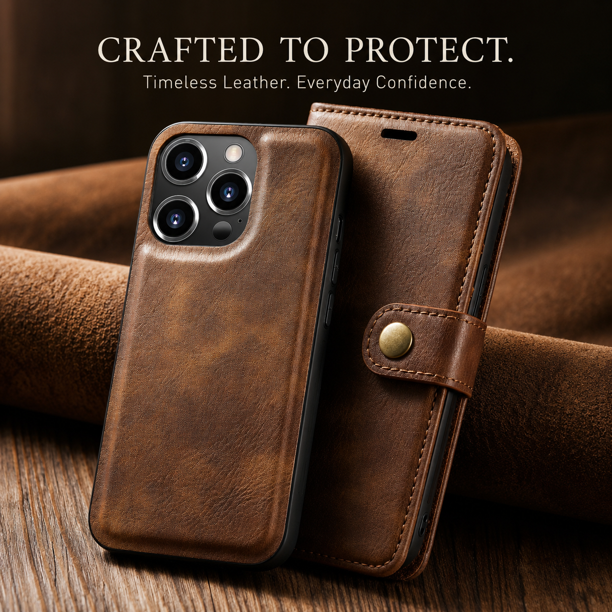 Premium iPhone Case Wallet MagSafe Compatible Detachable Magnetic Leather Cover Card Holder Protection