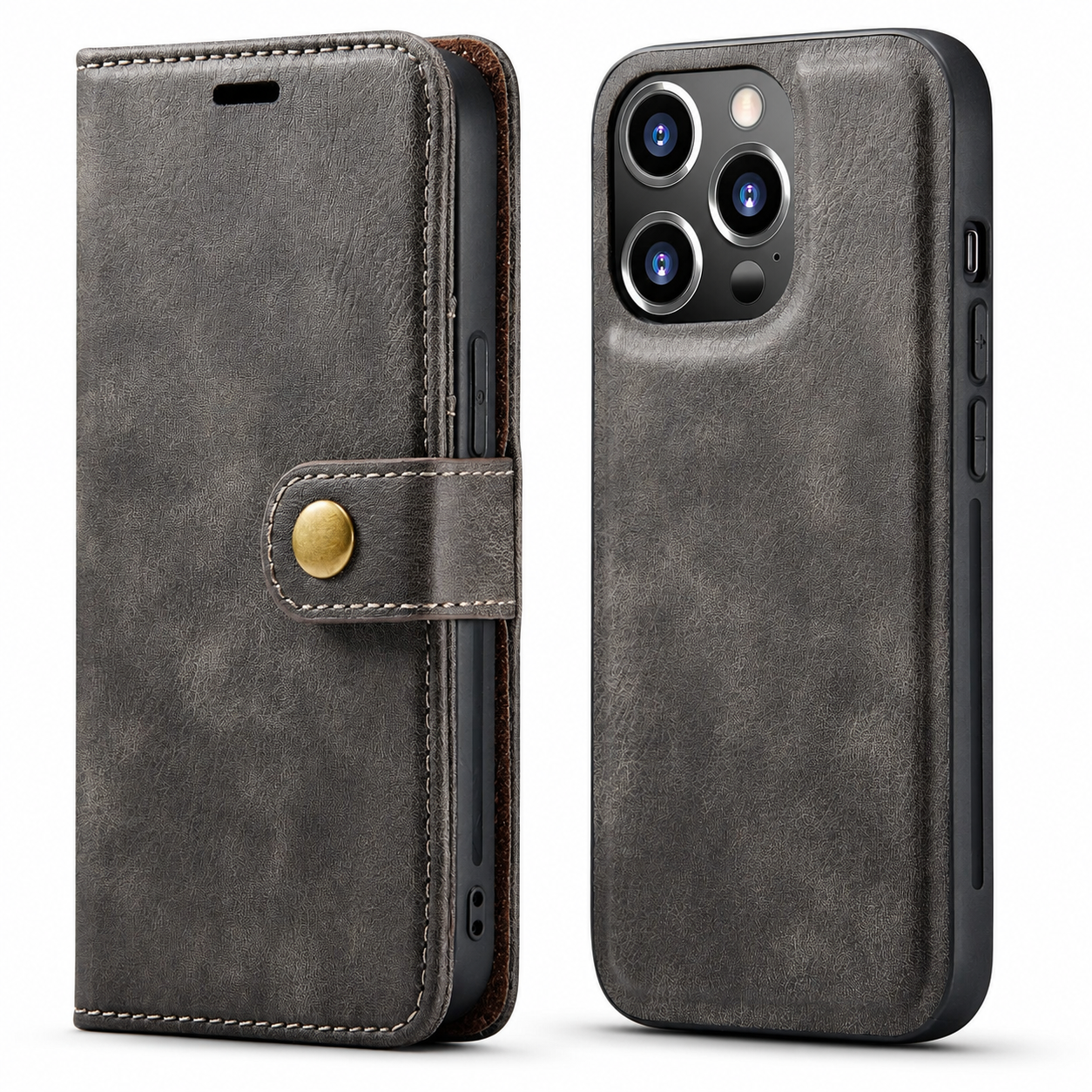 Premium iPhone Case Wallet MagSafe Compatible Detachable Magnetic Leather Cover Card Holder Protection