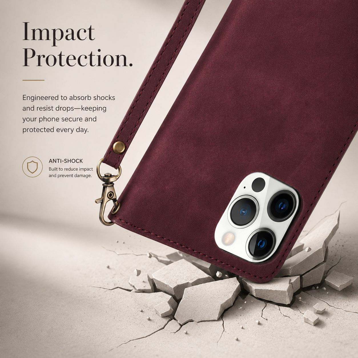 Premium iPhone Case Wallet MagSafe Compatible Leather Card Holder Cover Magnetic Closure Protection