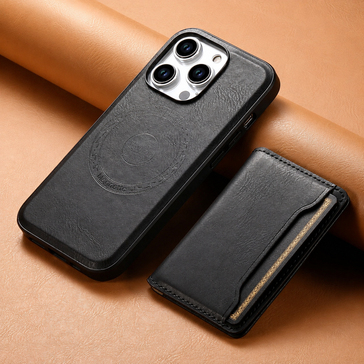 Premium iPhone Case Wallet MagSafe Compatible Leather Card Holder Cover Shockproof Slim Protection