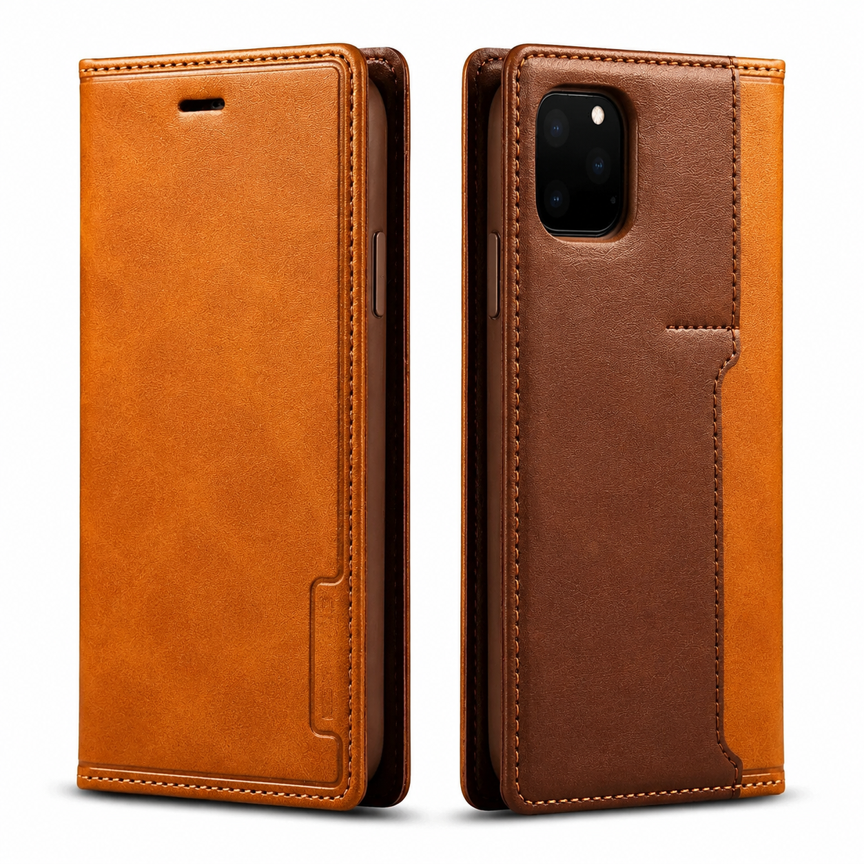 Premium iPhone Case Wallet MagSafe Compatible Leather Flip Cover SIM Card Holder Protection