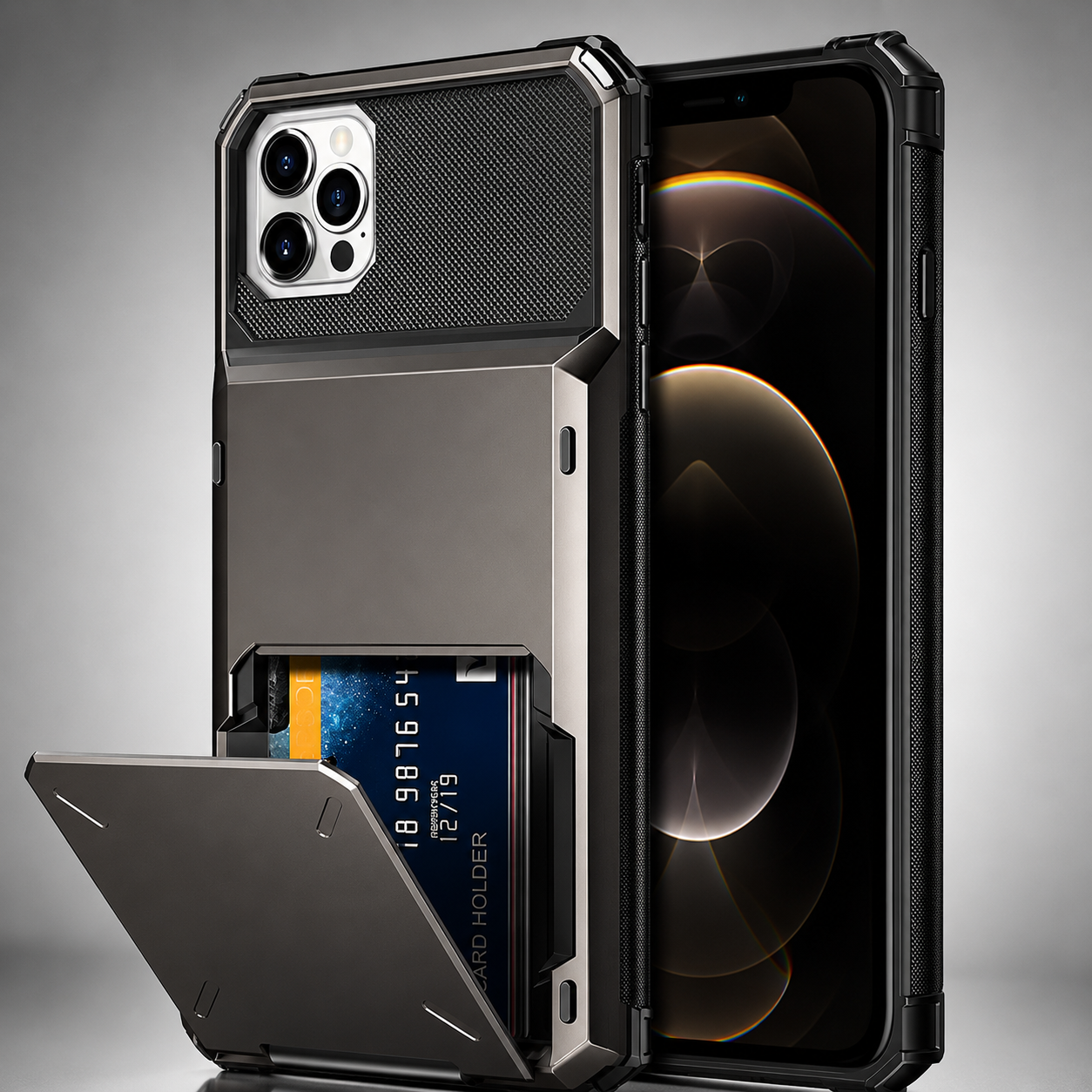 Premium iPhone Case Wallet MagSafe Compatible Magnetic Shockproof Protective Cover 4 Card Holder Camera Lens Protection Slim Design