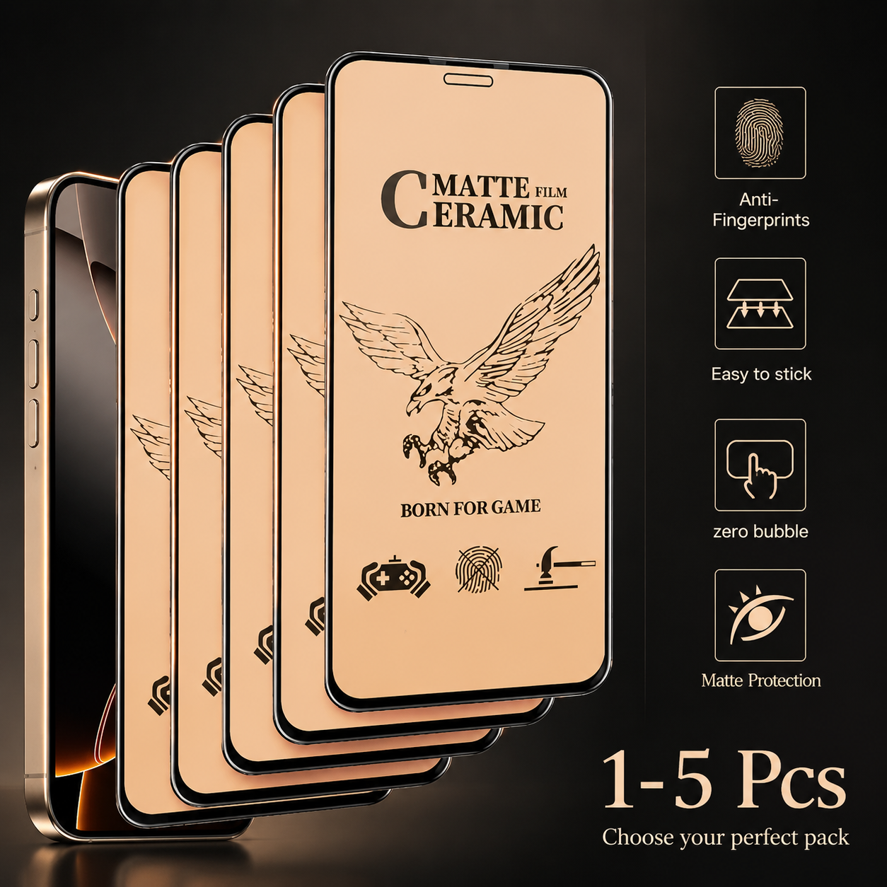 Premium iPhone Screen Protector Matte Ceramic Protective Film Anti Glare Anti Fingerprint Scratch Resistant Slim Soft Touch Design