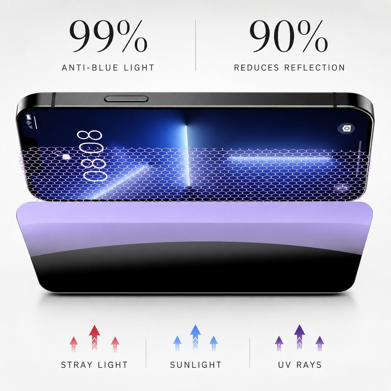 Premium iPhone Screen Protector Matte Privacy Anti Spy Tempered Glass Anti Glare Oleophobic Full Coverage Easy Installation Frame
