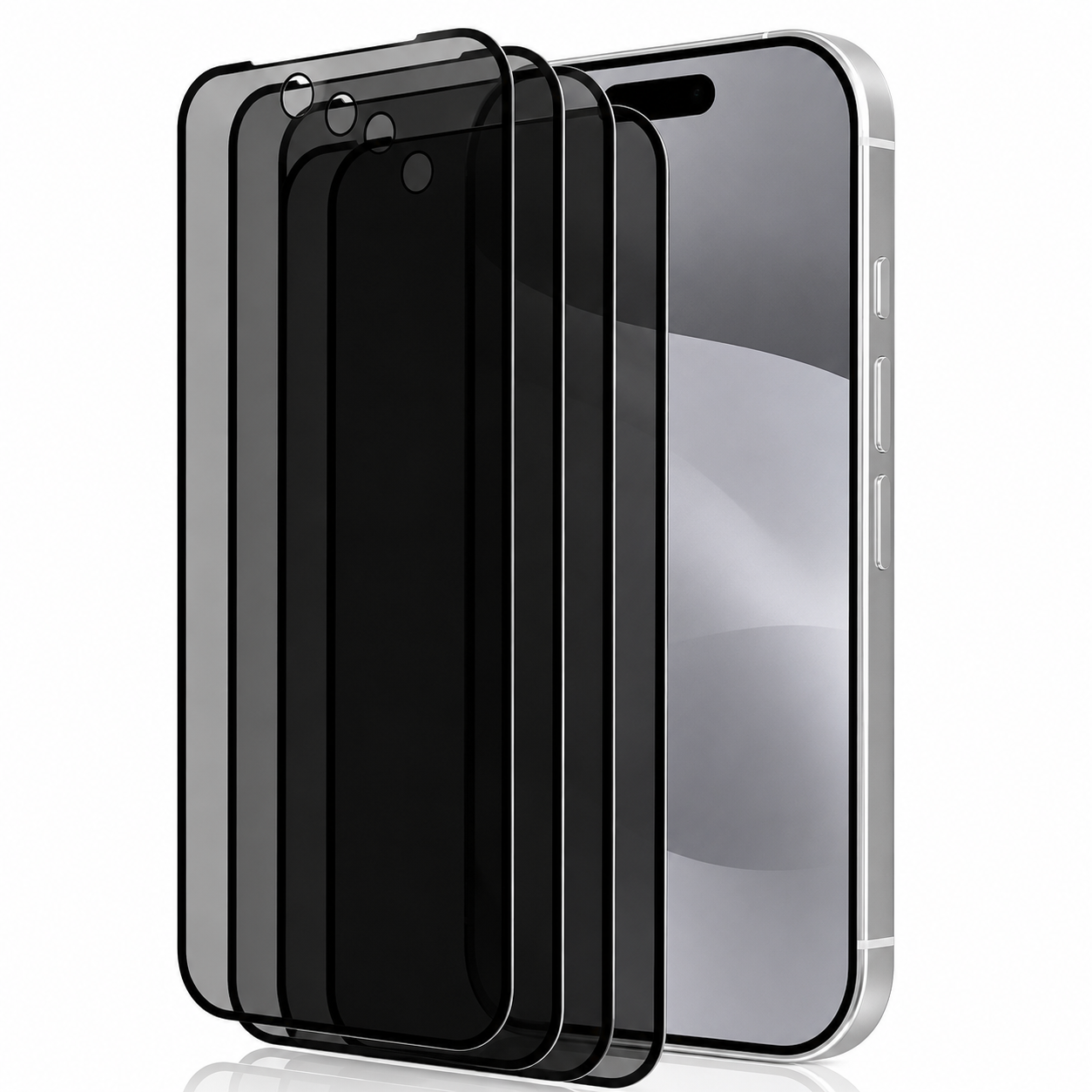 Premium iPhone Screen Protector Matte Privacy Anti Spy Tempered Glass Anti Glare Oleophobic Full Coverage Easy Installation Frame