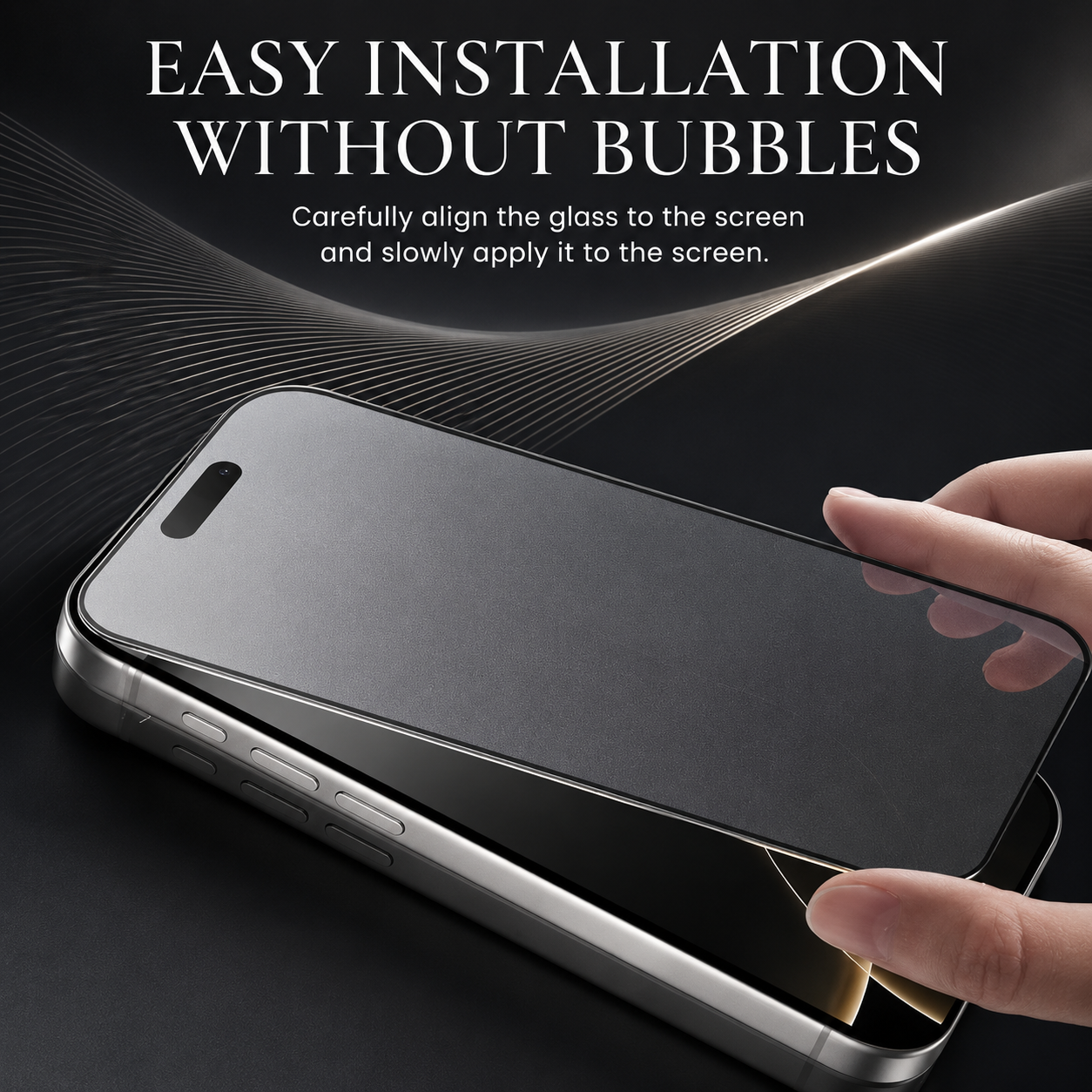 Premium iPhone Screen Protector Matte Privacy Anti Spy Tempered Glass Anti Glare Oleophobic Full Coverage Easy Installation Frame