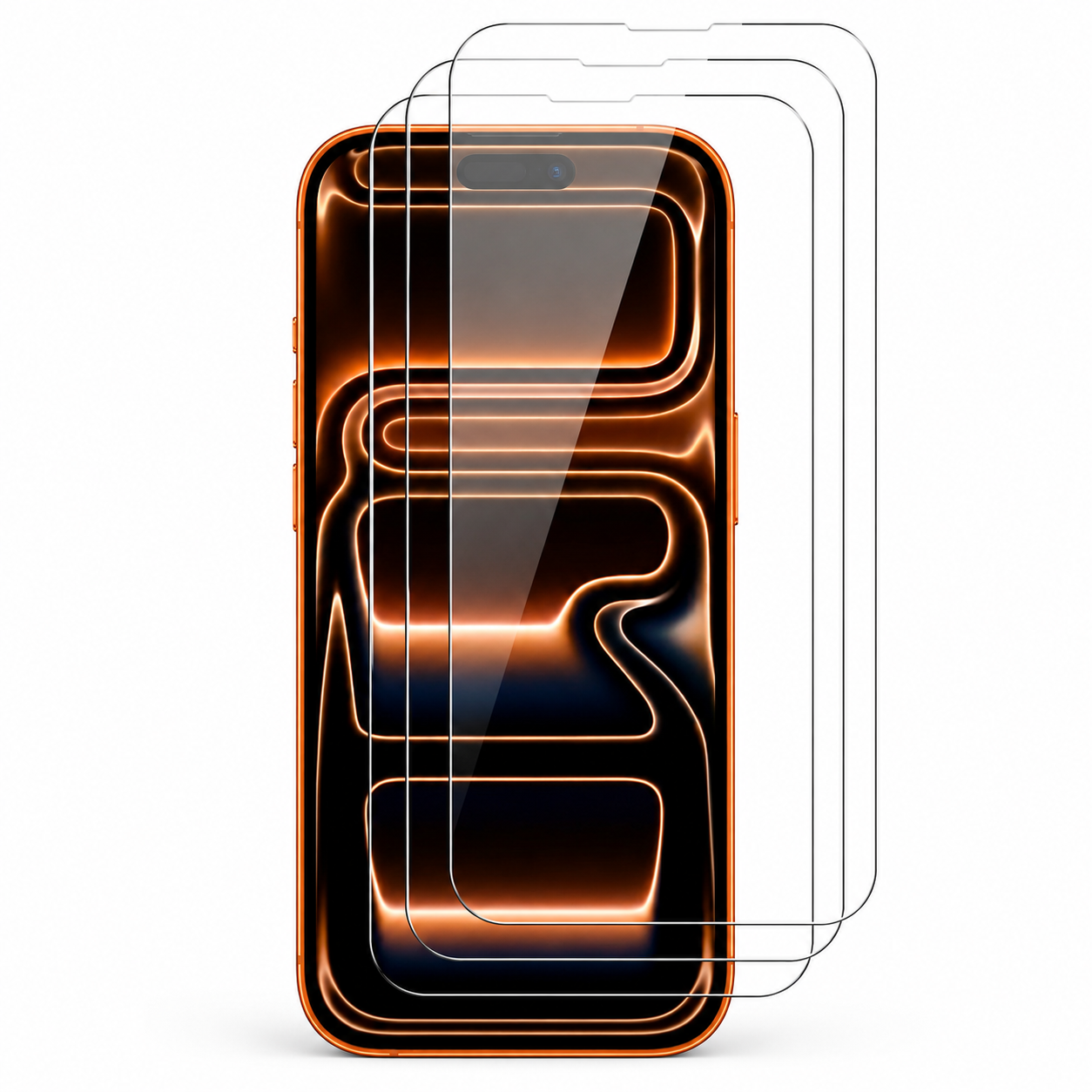 Premium iPhone Screen Protector Tempered Glass HD Clear Scratch Resistant Anti Fingerprint Bubble Free Shatterproof Case Friendly