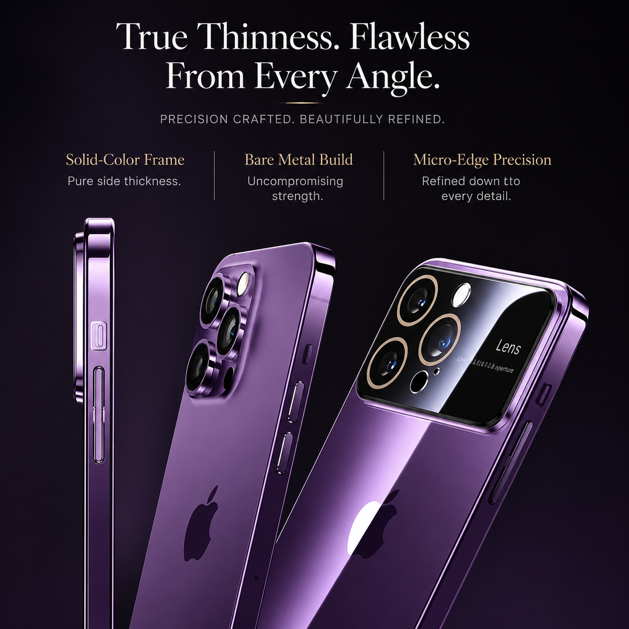 Premium iPhone Case MagSafe Compatible Transparent Acrylic Cover Tempered Camera Protection