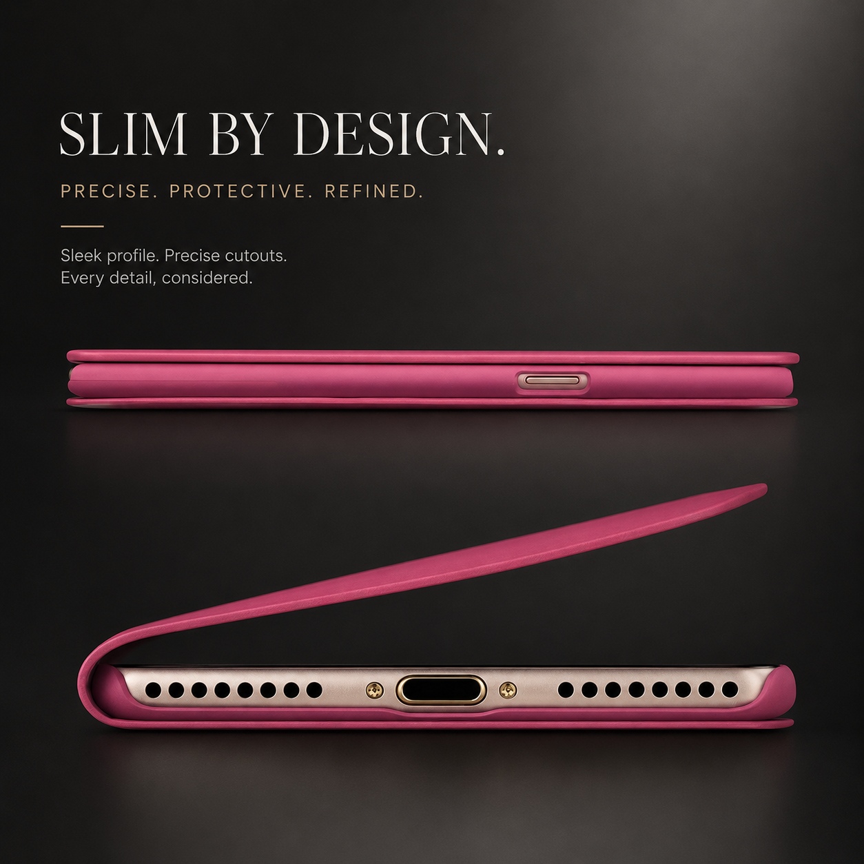 Premium iPhone Case Genuine Leather Flip Cover Card Slot Ultra Slim Shockproof Protective Design