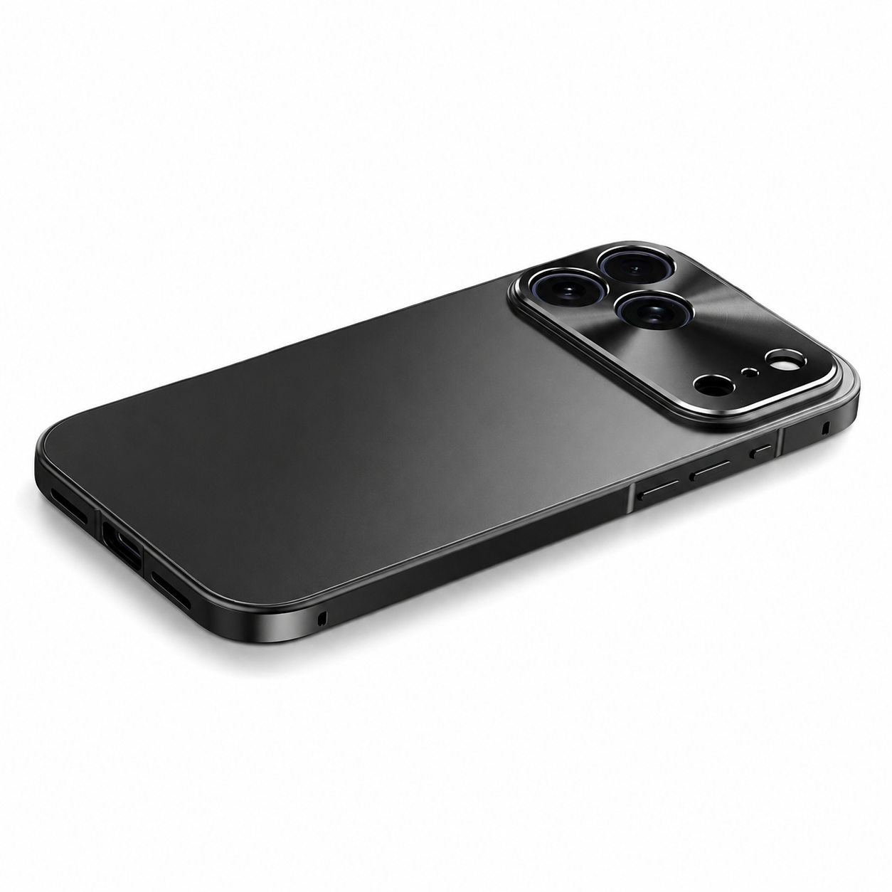 Premium iPhone Case MagSafe Compatible Aluminum Alloy Frame Frosted PC Cover Shockproof Protection