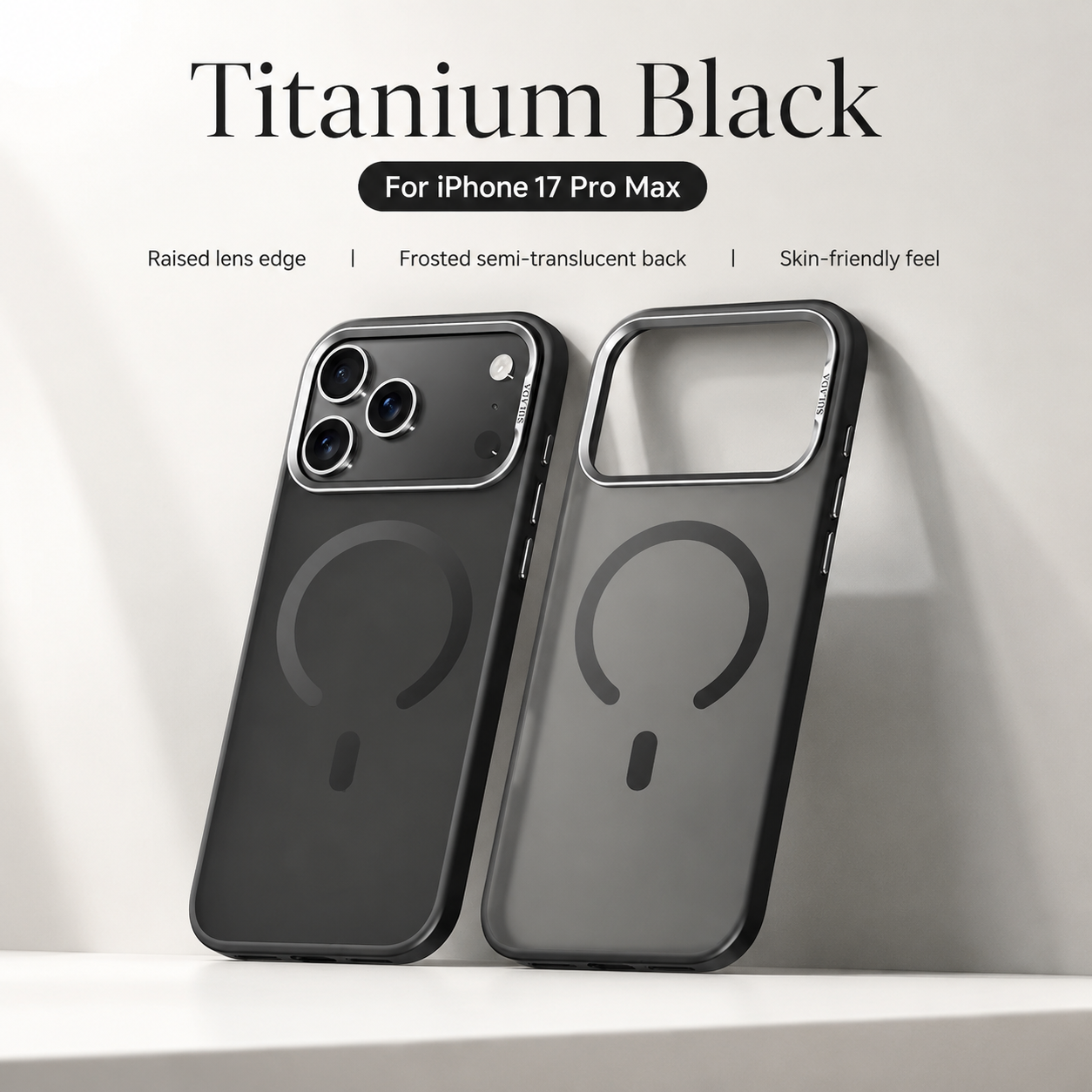 Premium iPhone Case Alloy Lens Frame Matte MagSafe Cover with Translucent Hybrid Design Shockproof PC TPU Half Wrapped Protection