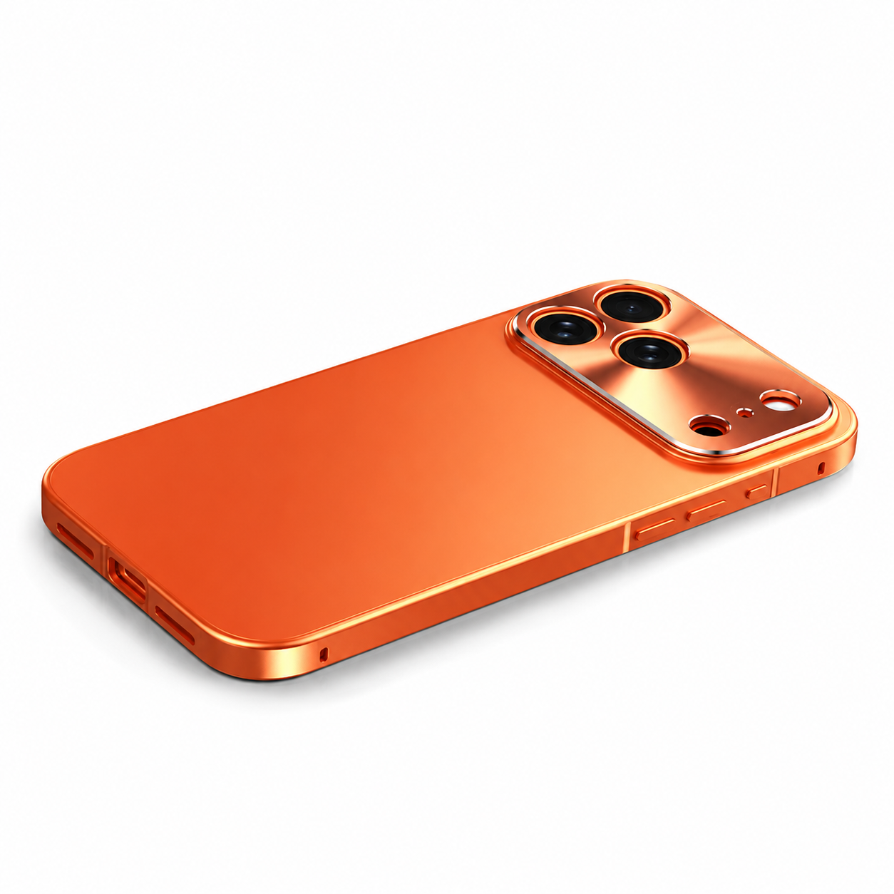 Premium iPhone Case MagSafe Compatible Aluminum Alloy Frame Frosted PC Cover Shockproof Protection