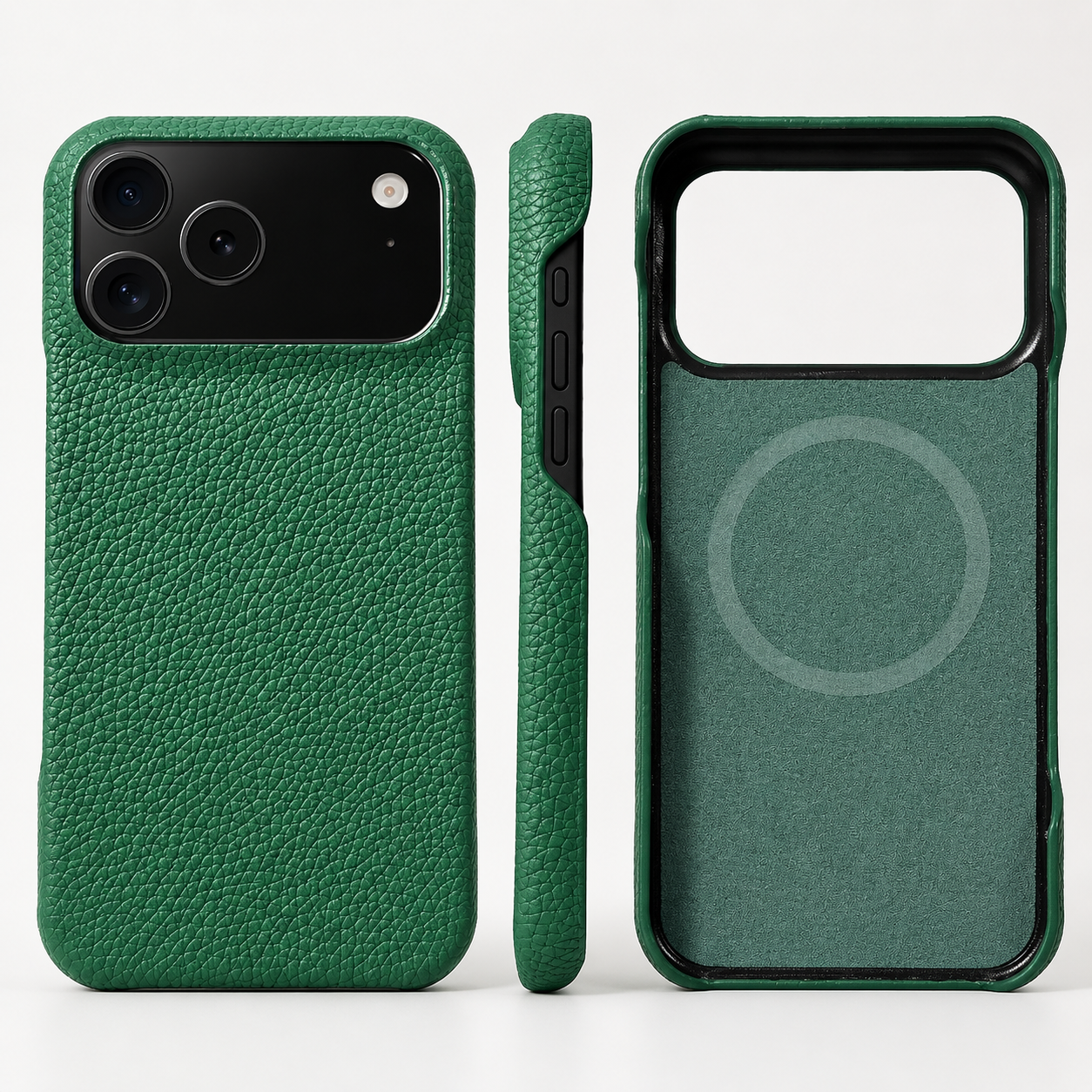 Premium iPhone Case MagSafe Compatible Natural Cowhide Leather Magnetic Protective Cover Shockproof Luxury Slim Full Coverage Case