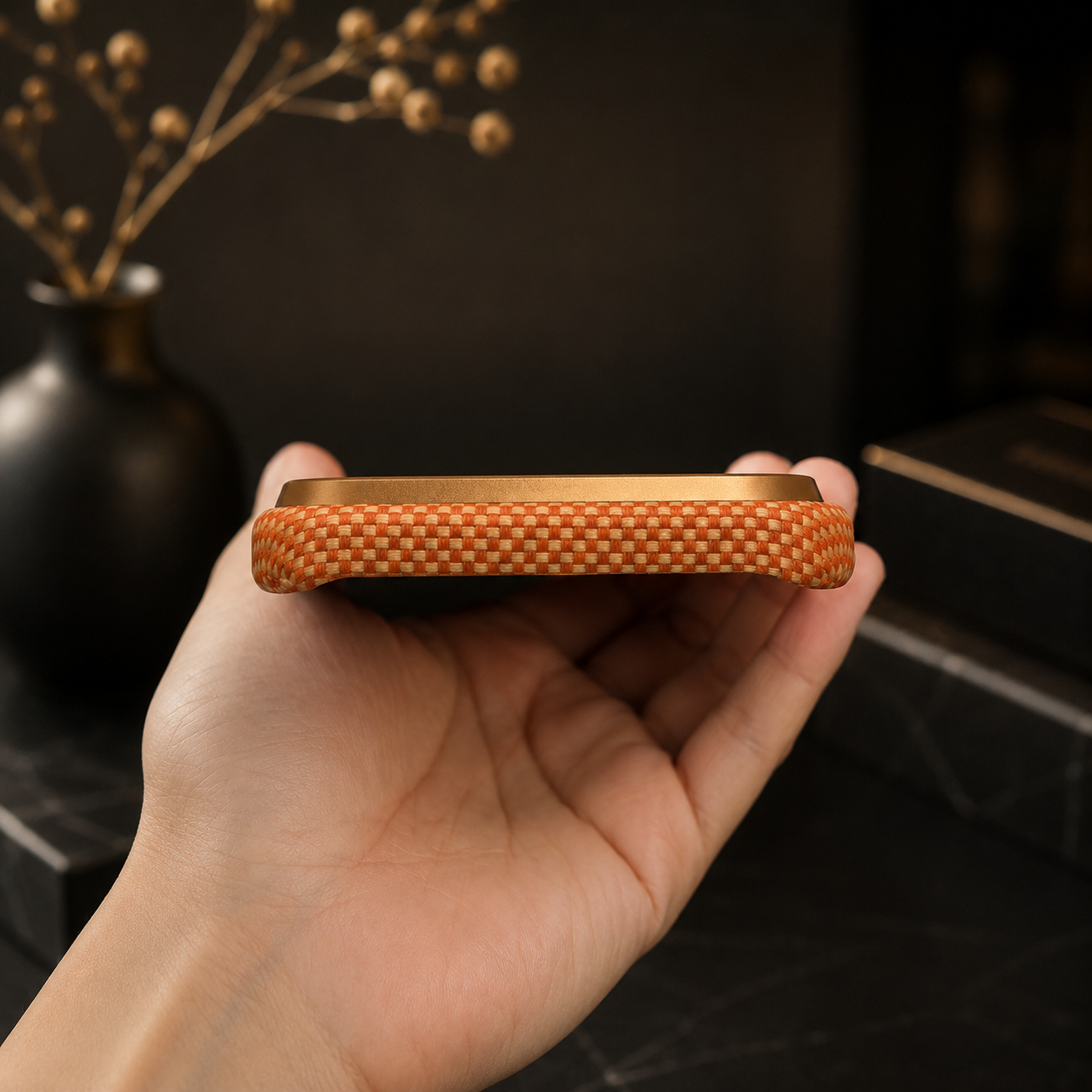 Premium iPhone Case Magnetic Carbon Aramid Fiber Cover Kevlar Shockproof Full Body Protective Design