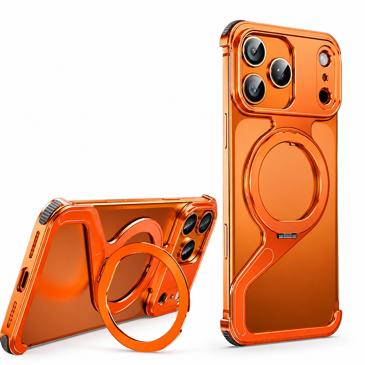 Premium iPhone Case MagSafe Compatible Aluminum Alloy Frameless Cover Shockproof Protection