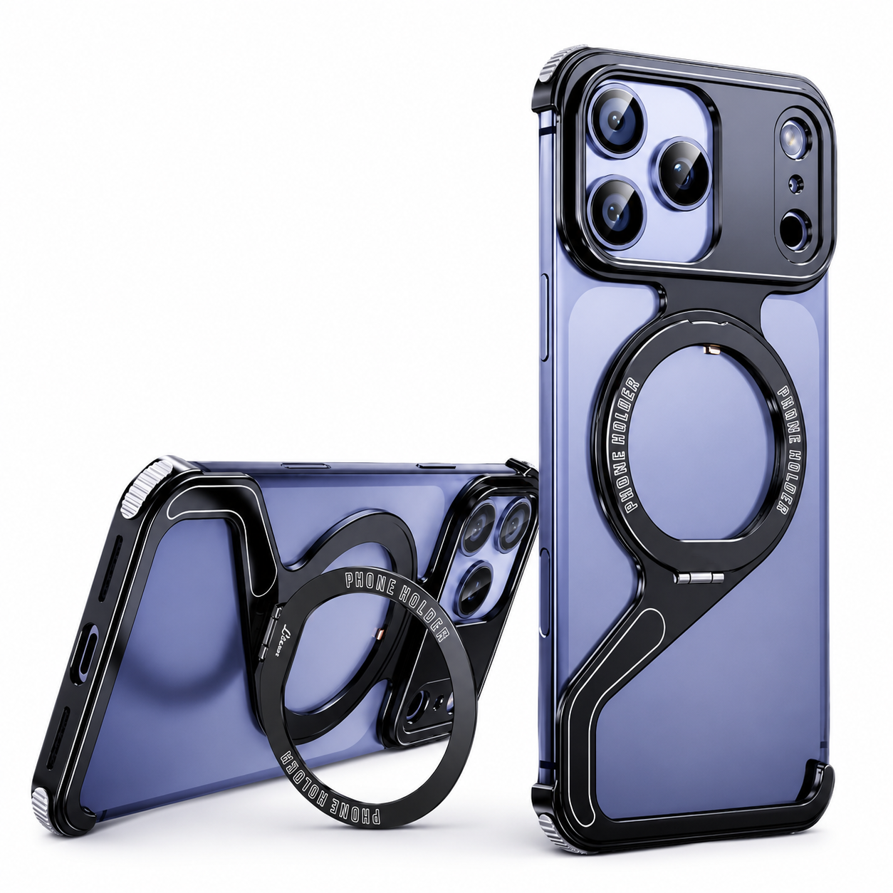 Premium iPhone Case MagSafe Compatible Aluminum Alloy Frameless Cover Shockproof Protection