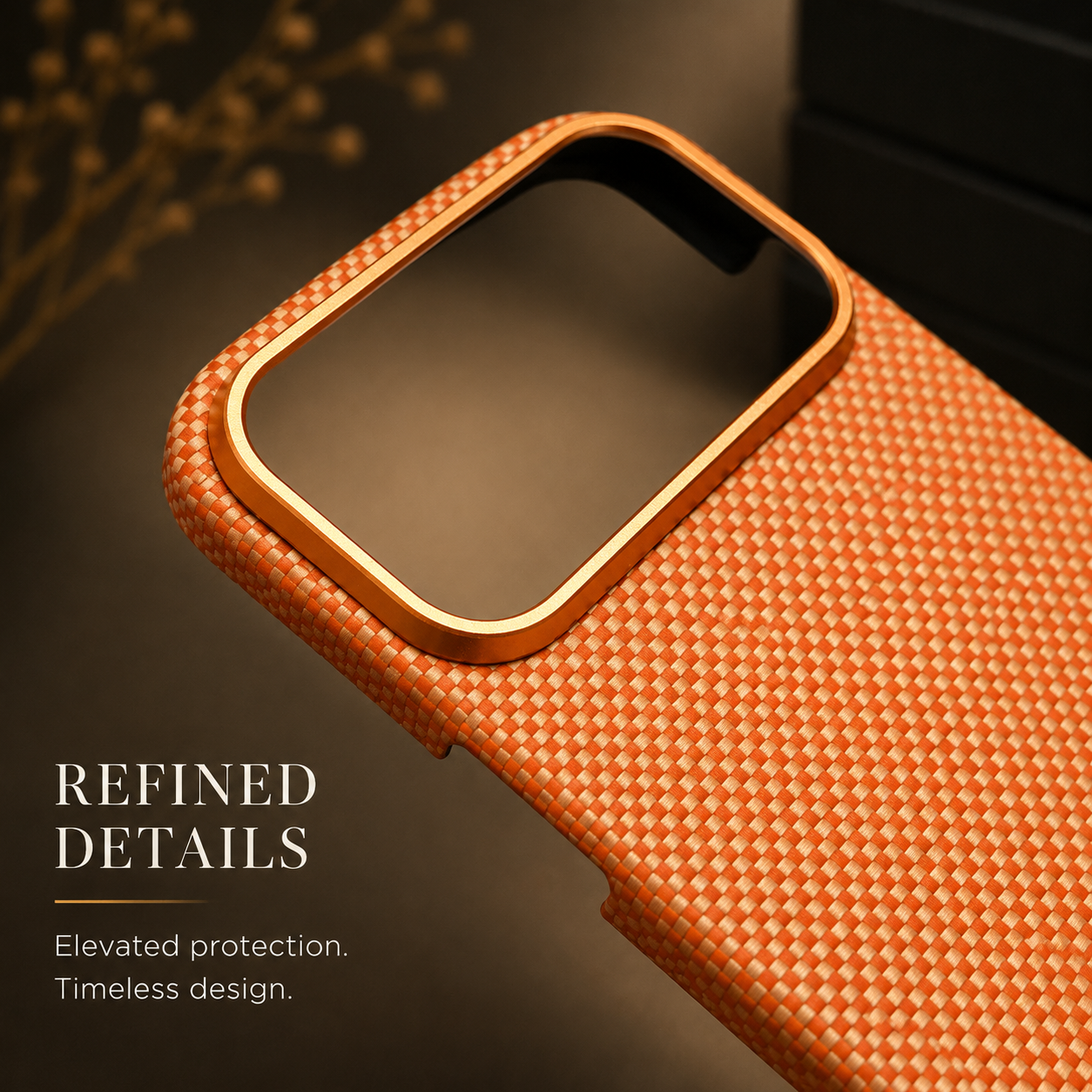 Premium iPhone Case Magnetic Carbon Aramid Fiber Cover Kevlar Shockproof Full Body Protective Design