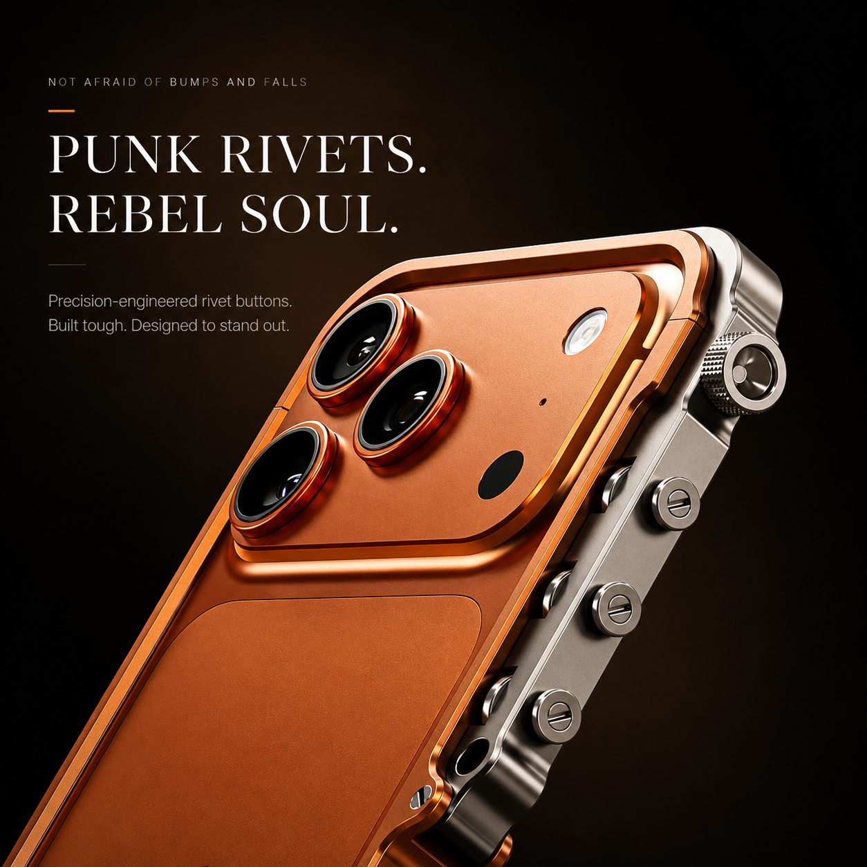 Premium iPhone Case Cyberpunk Aluminum Alloy Mechanical Bumper Shockproof Metal Frame Heavy Duty Drop Protection Design