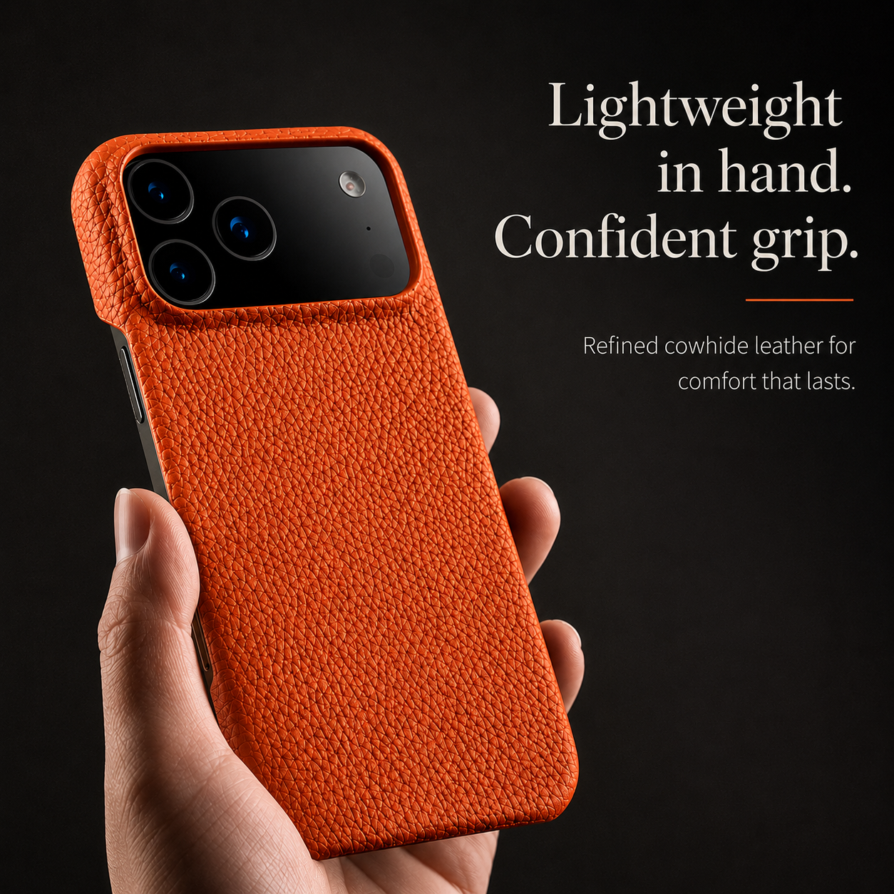 Premium iPhone Case MagSafe Compatible Lychee Cowhide Leather Magnetic Protective Cover Shockproof Luxury Full Coverage Case