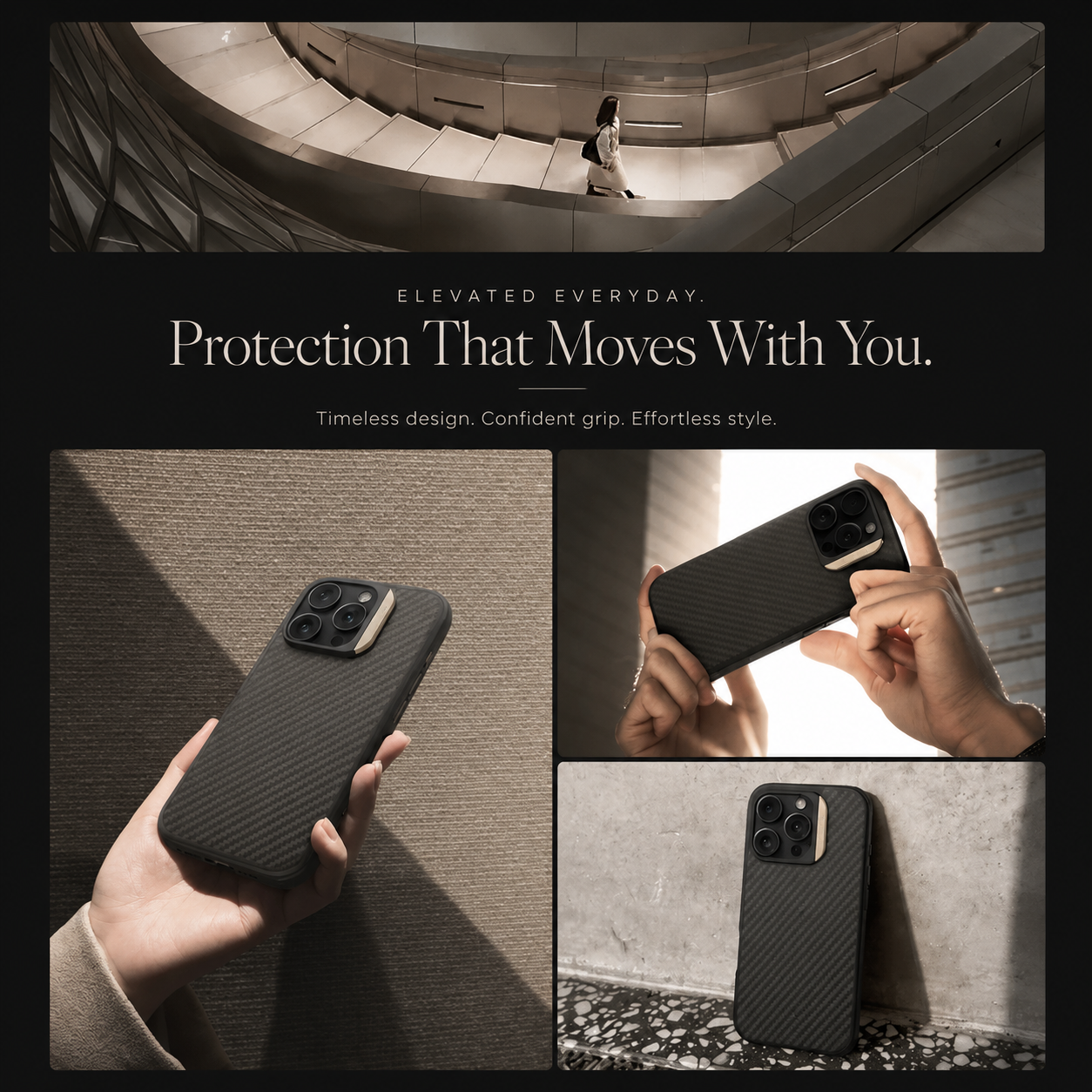 Premium iPhone Case Aramid Fiber TPU Magnetic Cover with Metal Frame Protection Shockproof Full Coverage MagSafe Wireless Charging Support
