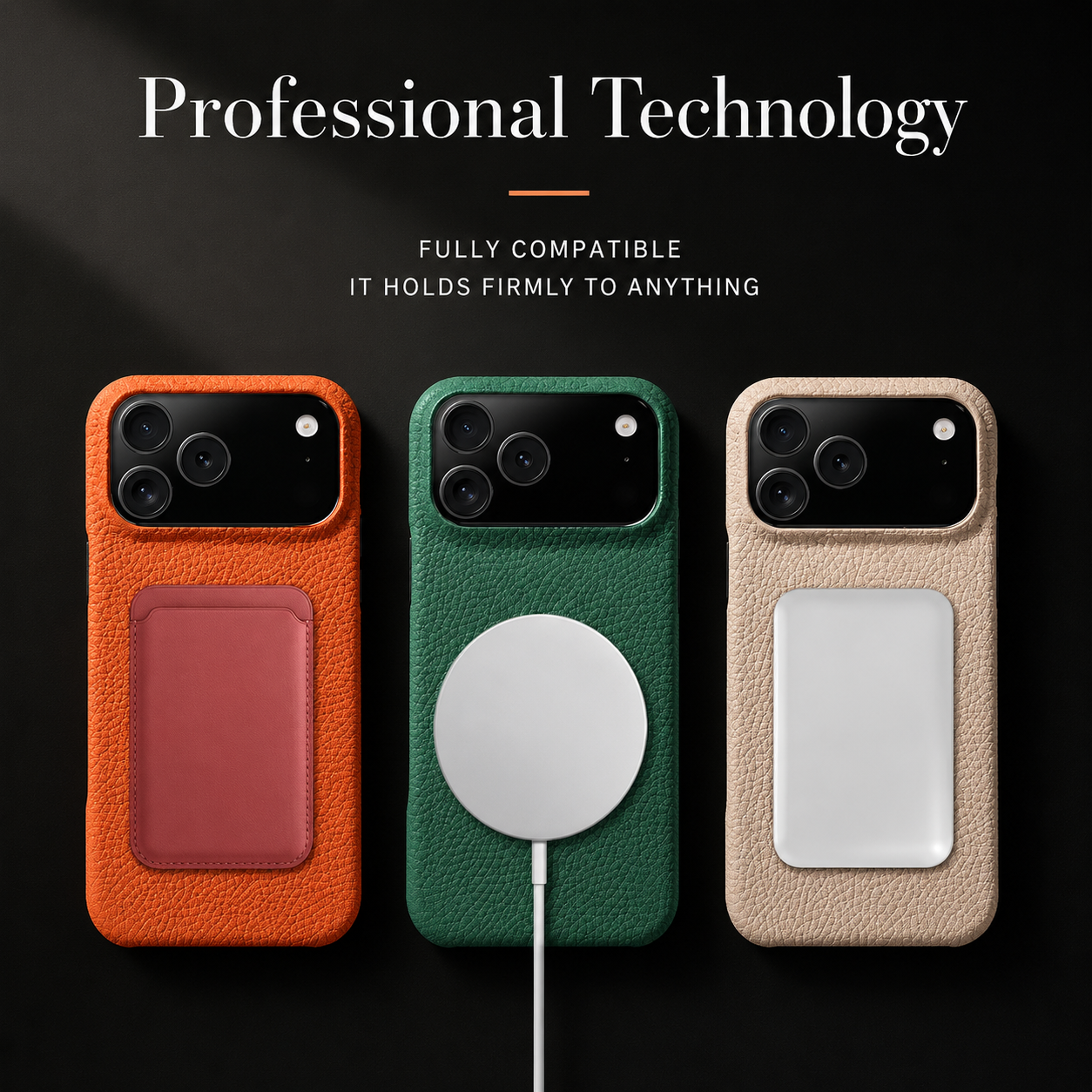 Premium iPhone Case MagSafe Compatible Lychee Cowhide Leather Magnetic Protective Cover Shockproof Luxury Full Coverage Case