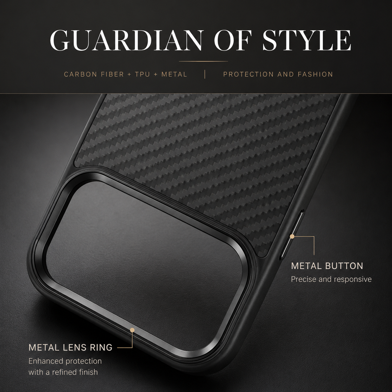 Premium iPhone Case Real Aramid Kevlar Fiber Full Coverage Magnetic Cover with Wireless Charging MagSafe Compatible Protective Design