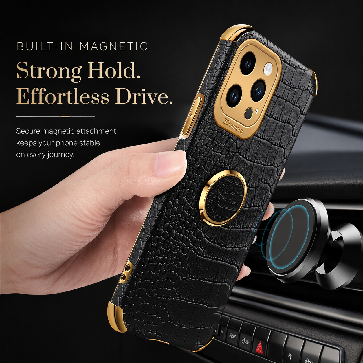 Premium iPhone Case Crocodile Leather Silicone Protective Cover Anti Scratch Lightweight Full Coverage Case