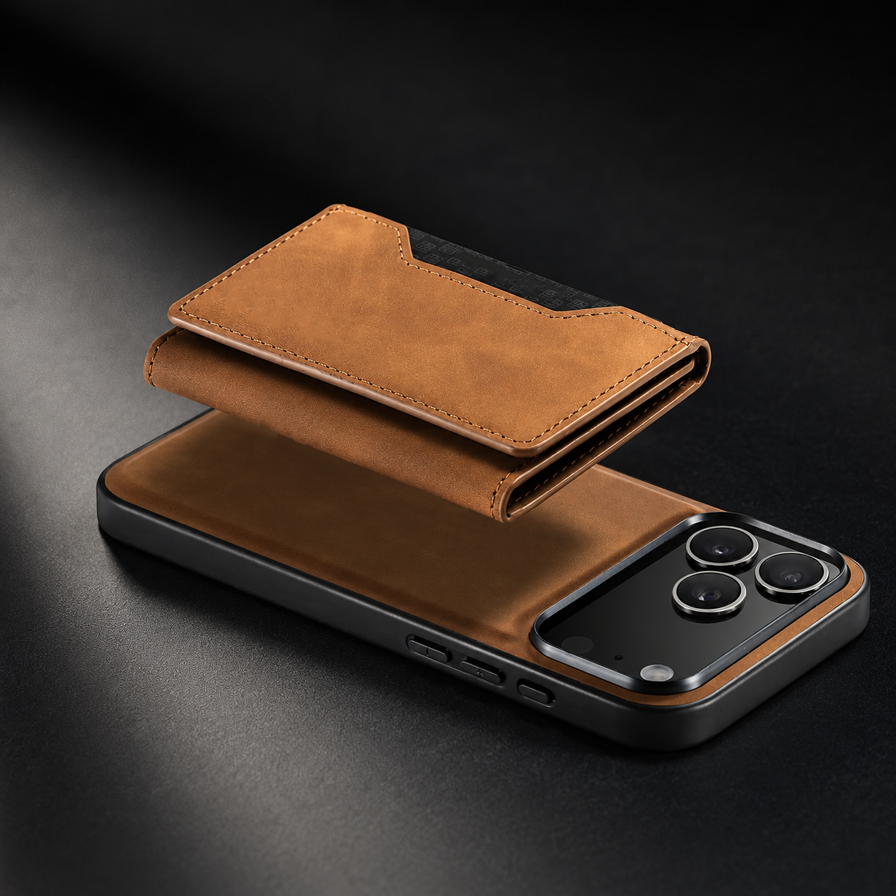 Premium iPhone Case 2 In 1 Detachable Magnetic Leather Wallet Cover Card Slots Kickstand Full Body Protection