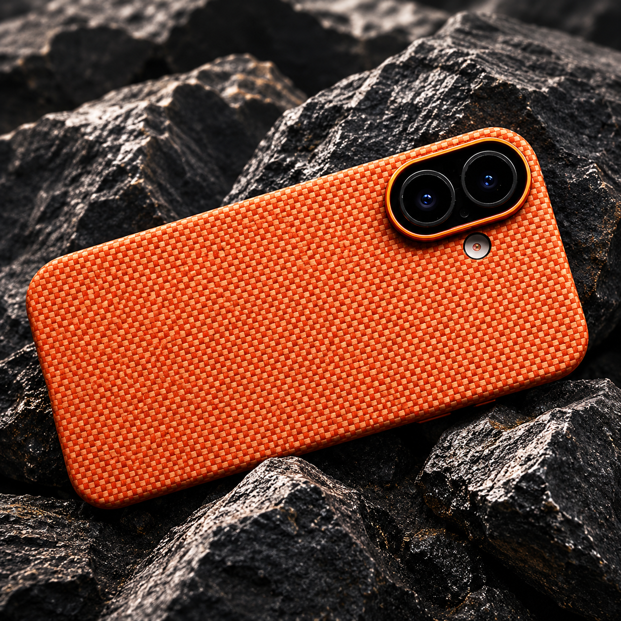 Premium iPhone Case Magnetic Carbon Aramid Fiber Cover Kevlar Shockproof Full Body Protective Design