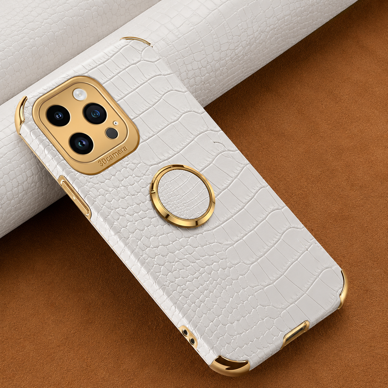 Premium iPhone Case Crocodile Leather Silicone Protective Cover Anti Scratch Lightweight Full Coverage Case