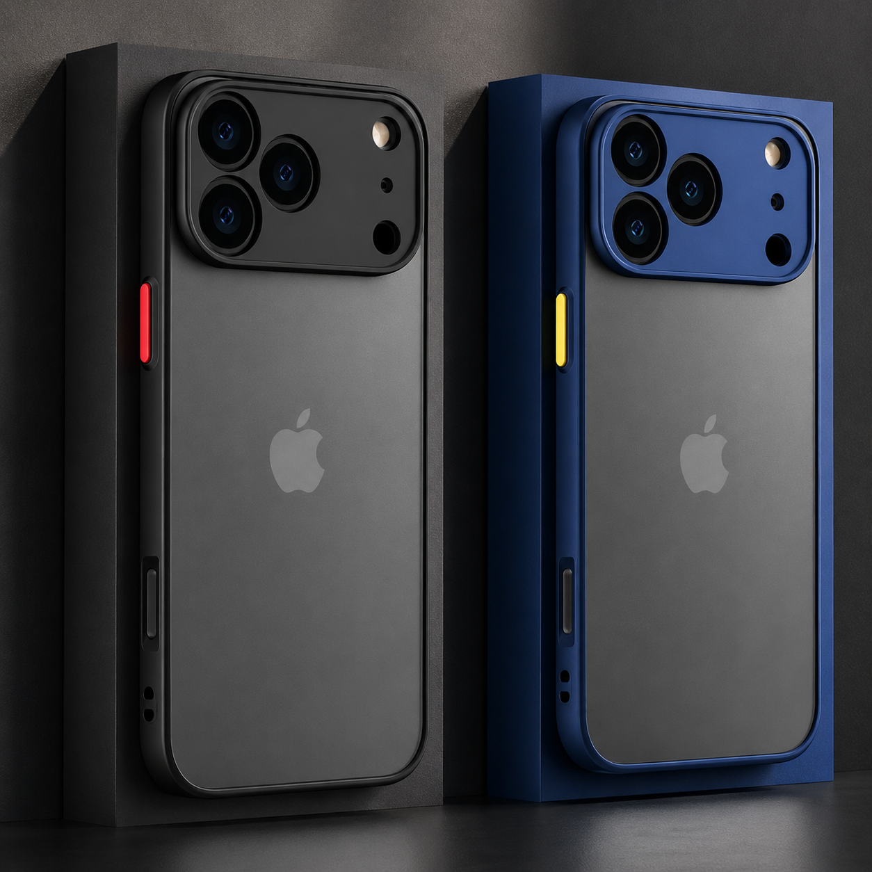 Premium iPhone Case Translucent Armor Bumper Cover Shockproof Matte Protective PC TPU Case