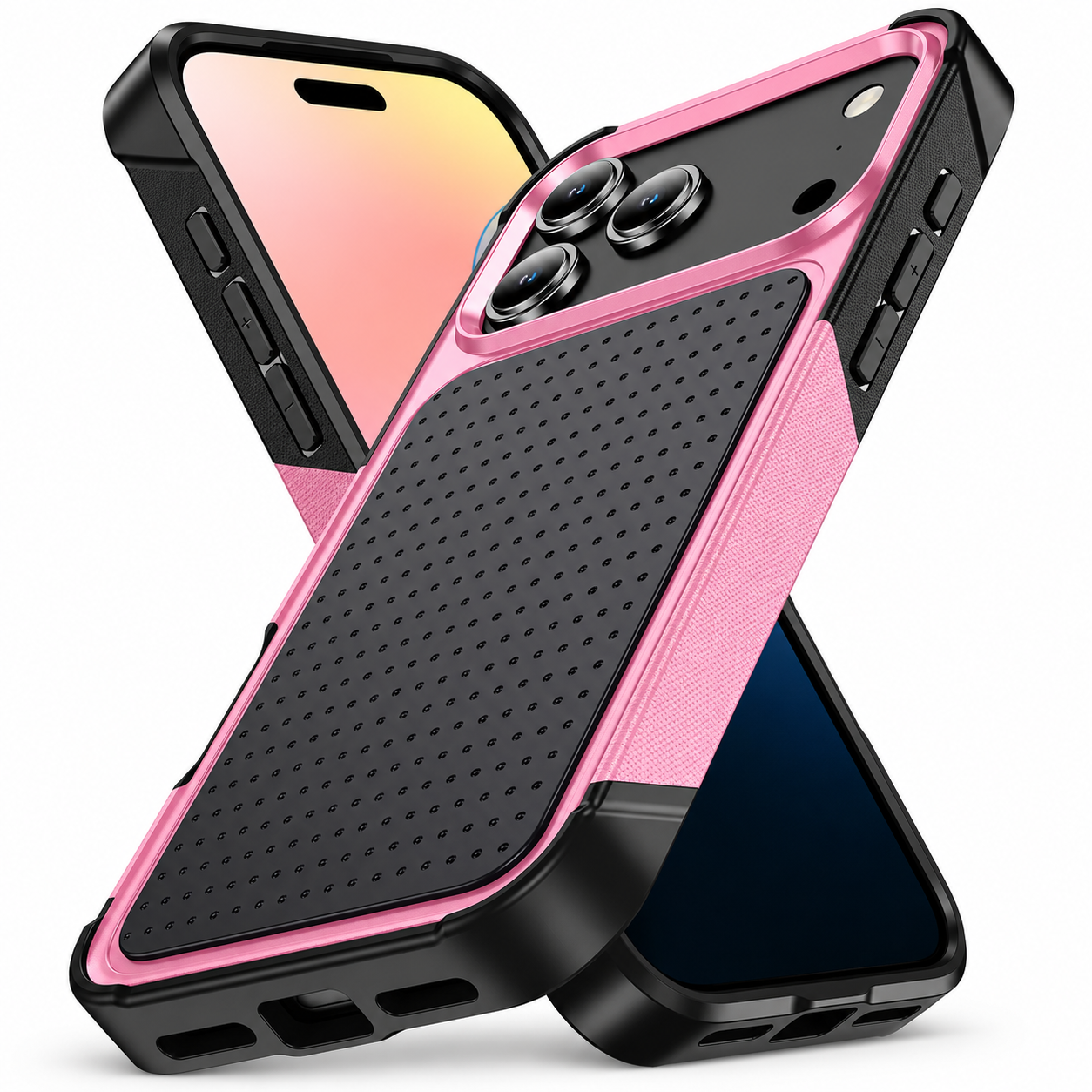 Premium iPhone Case Hybrid Armor Shockproof Magnetic Rugged Non Slip Protective Wallet Cover with Built In Stand