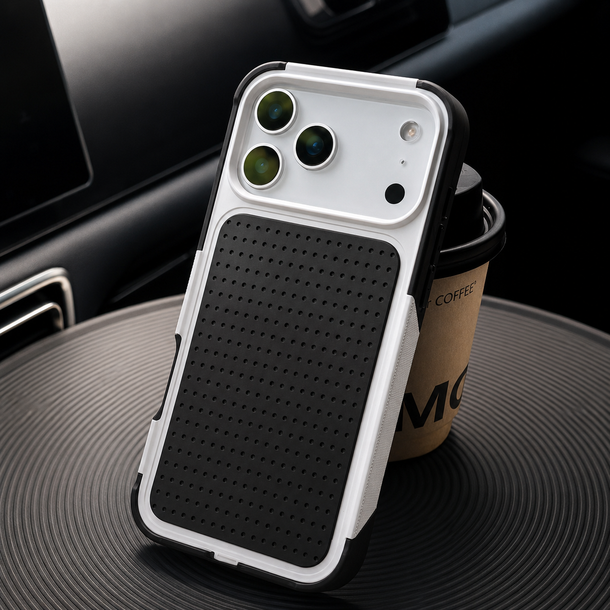 Premium iPhone Case Hybrid Armor Shockproof Magnetic Rugged Non Slip Protective Wallet Cover with Built In Stand