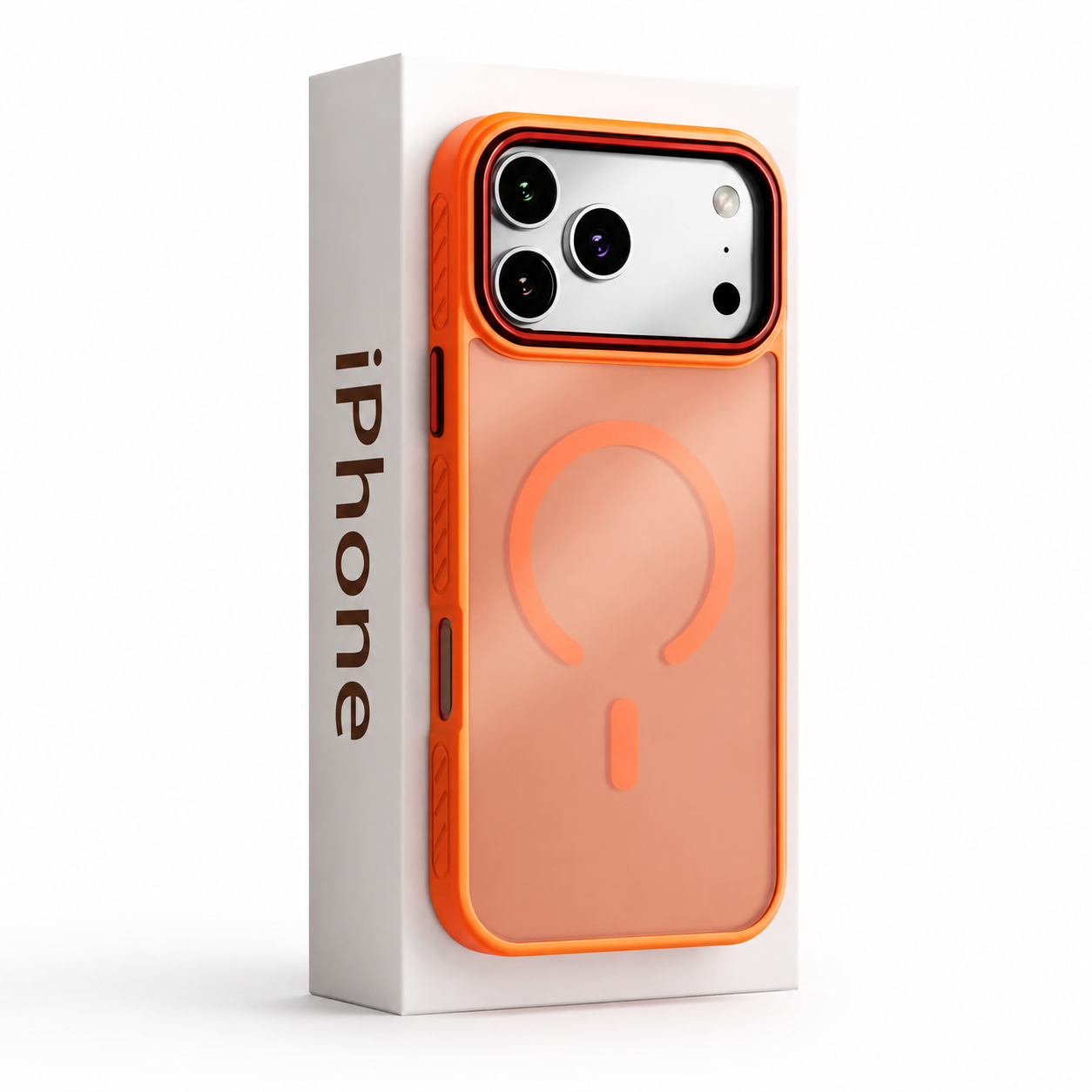 Premium iPhone Case Matte Transparent Magnetic Cover with MagSafe Wireless Charging Support Shockproof PC TPU Protective Design