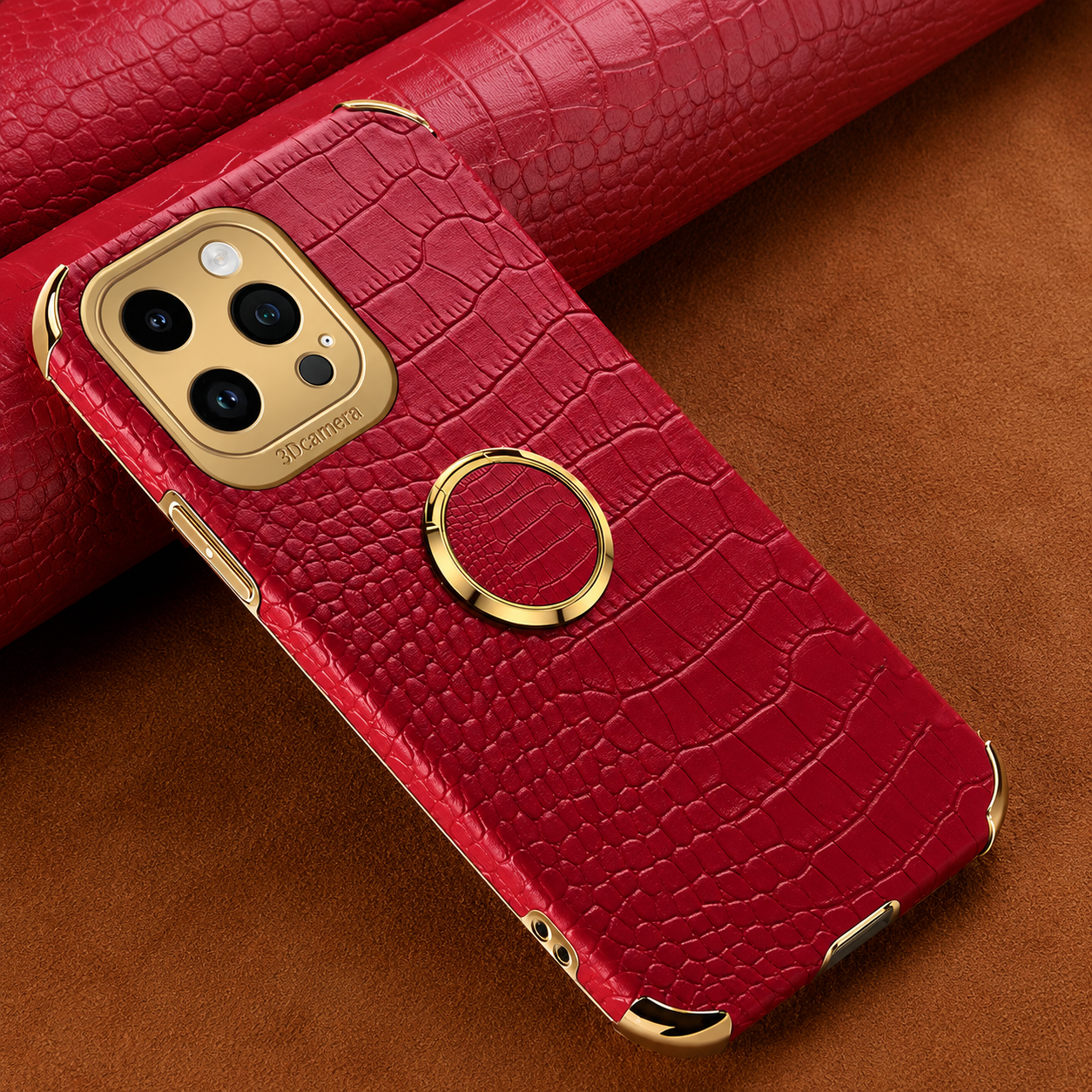 Premium iPhone Case Crocodile Leather Silicone Protective Cover Anti Scratch Lightweight Full Coverage Case