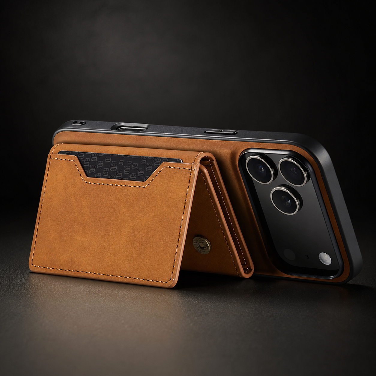 Premium iPhone Case 2 In 1 Detachable Magnetic Leather Wallet Cover Card Slots Kickstand Full Body Protection