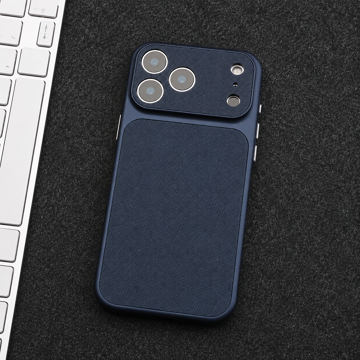 Premium iPhone Case Woven Leather Texture Armor Cover Shockproof Hard PC Retro Protective Case
