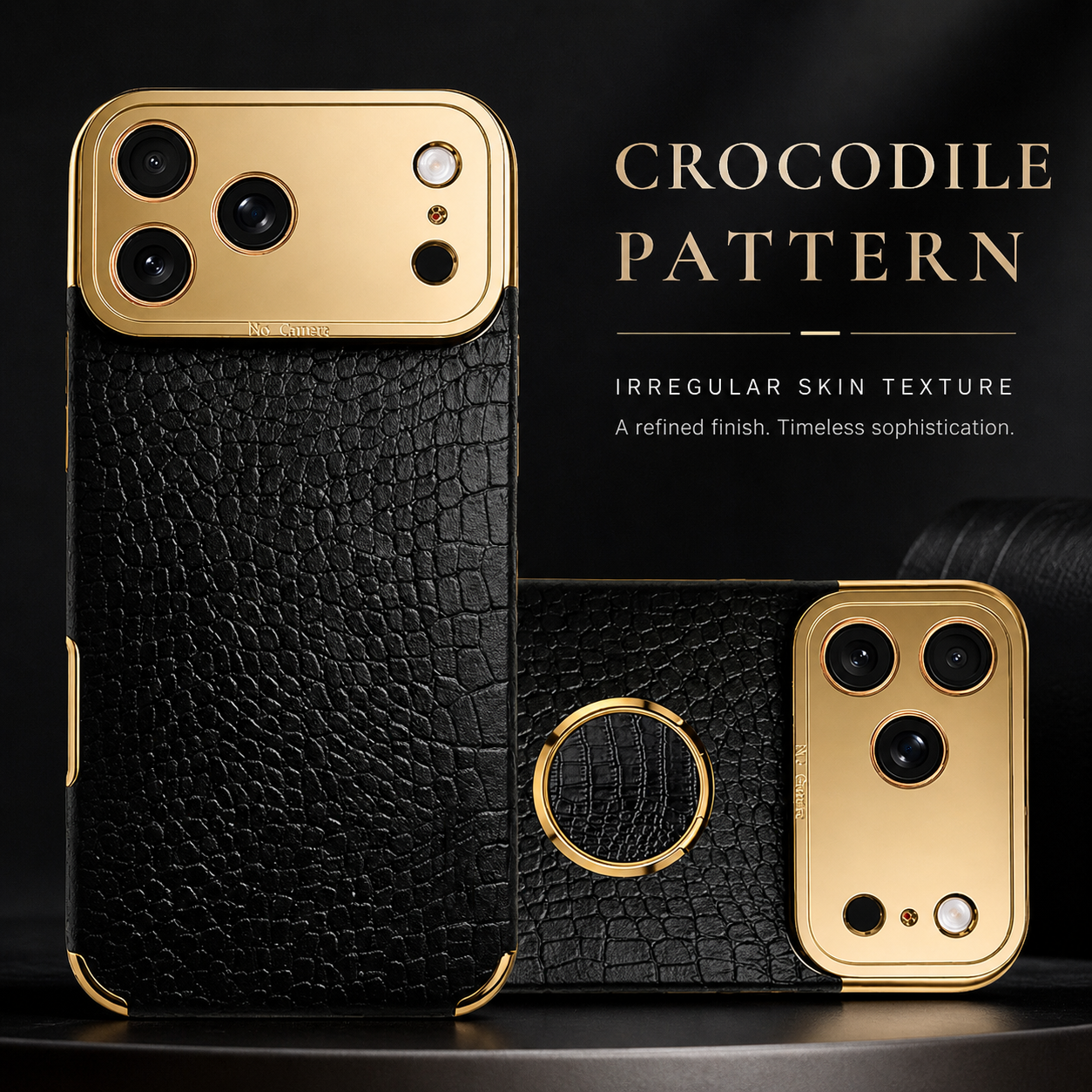 Premium iPhone Case Crocodile Leather Silicone Protective Cover Anti Scratch Lightweight Full Coverage Case