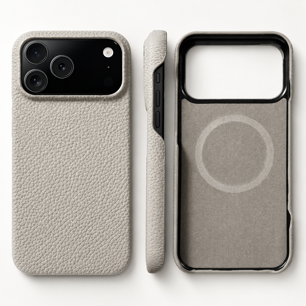 Premium iPhone Case MagSafe Compatible Natural Cowhide Leather Magnetic Protective Cover Shockproof Luxury Slim Full Coverage Case