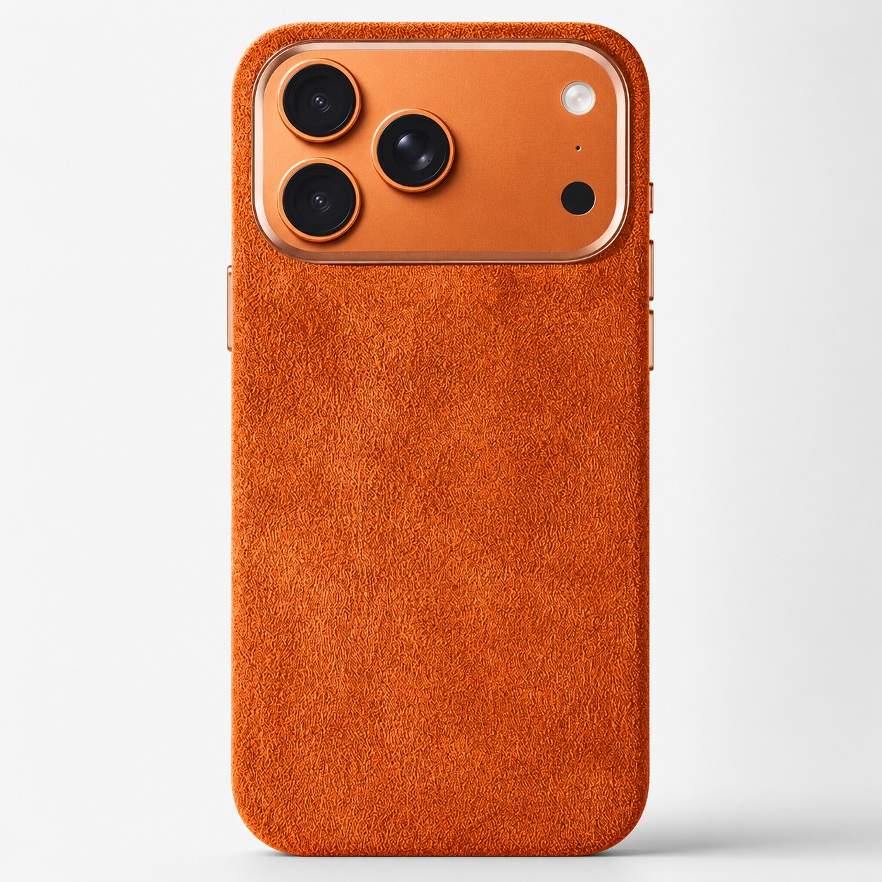 Premium iPhone Case Alcantara Magnetic Cover MagSafe Compatible Smart Button Protective Luxury Full Coverage Case