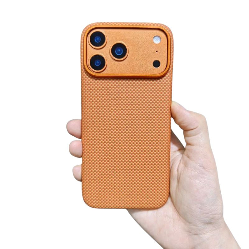 Premium iPhone Case Magnetic Carbon Aramid Fiber Cover Kevlar Shockproof Full Body Protective Design
